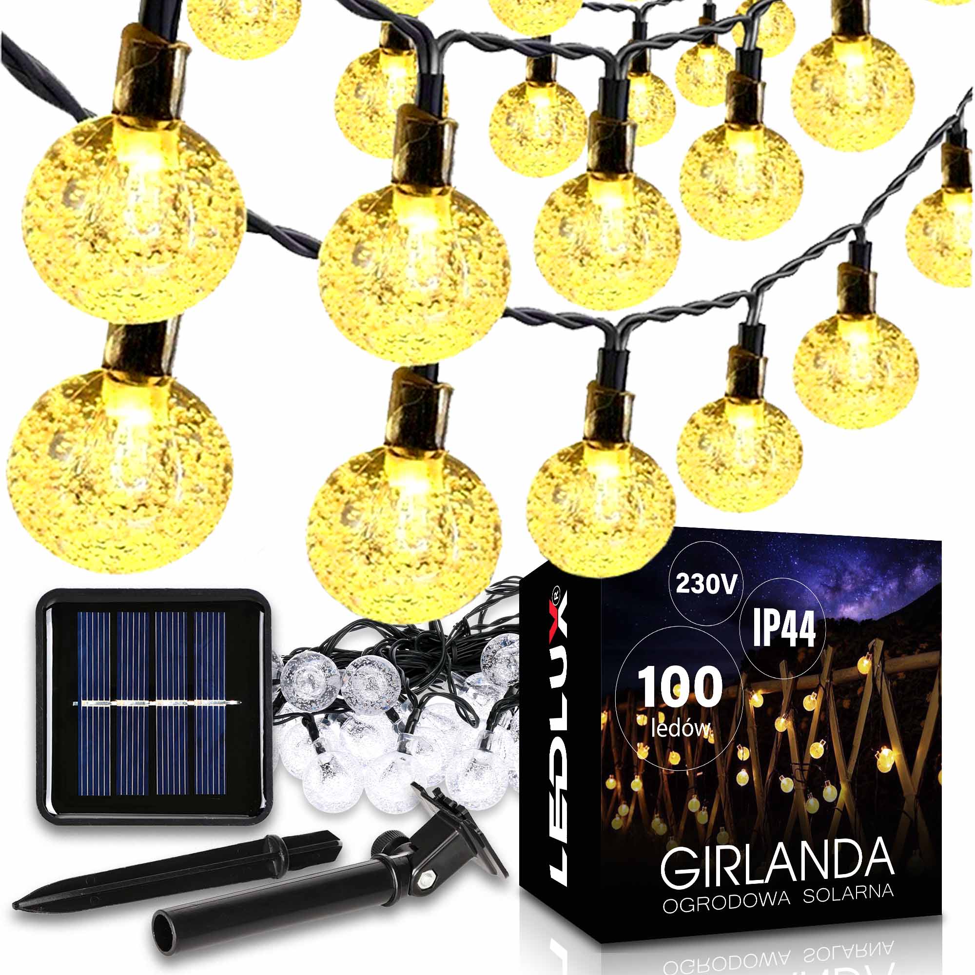 Garden Garland Solar Outdoor Garden Lights 11,6m 100 LED Balls