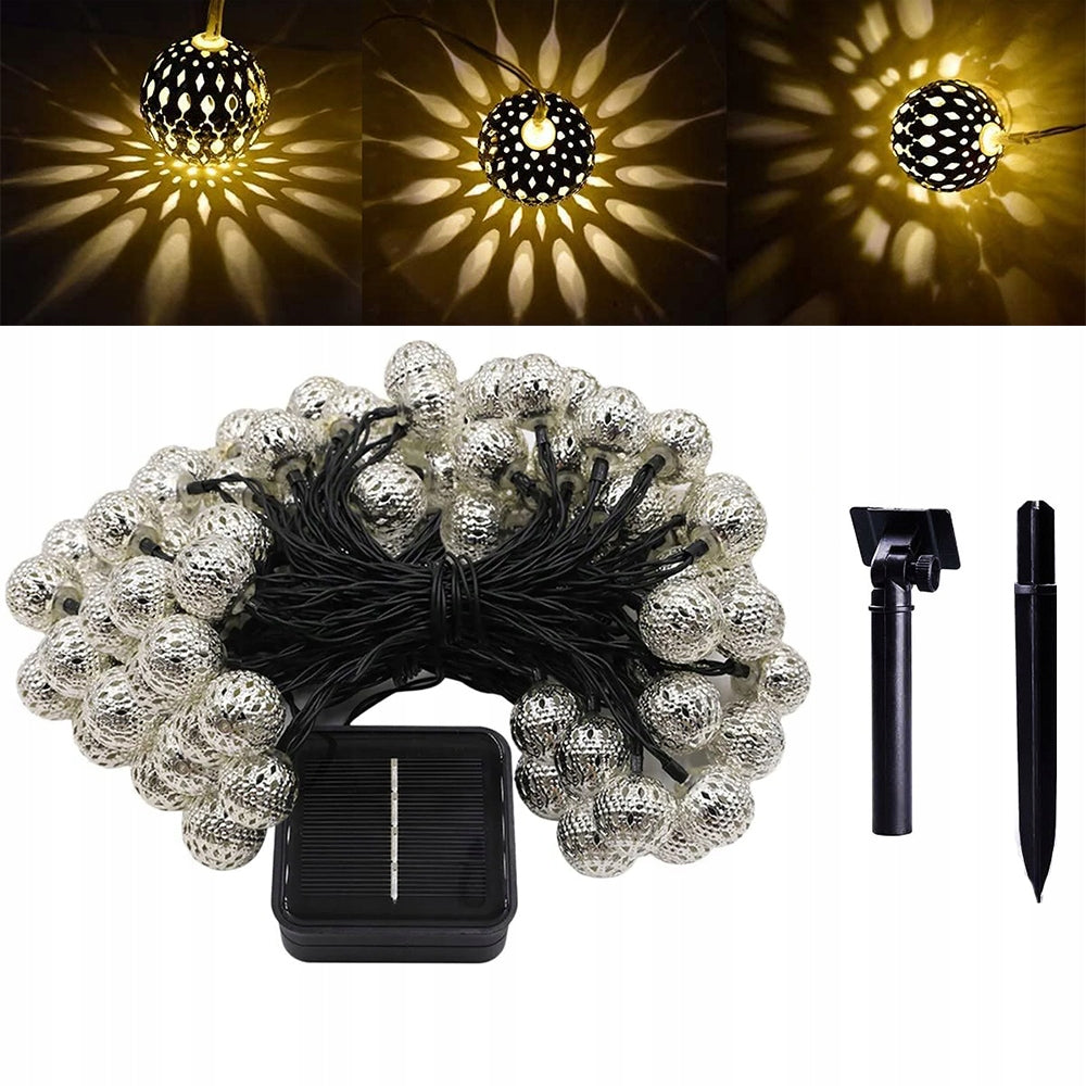 Garden Garland Solar Outdoor Garden Lights 7m 50 LED Balls