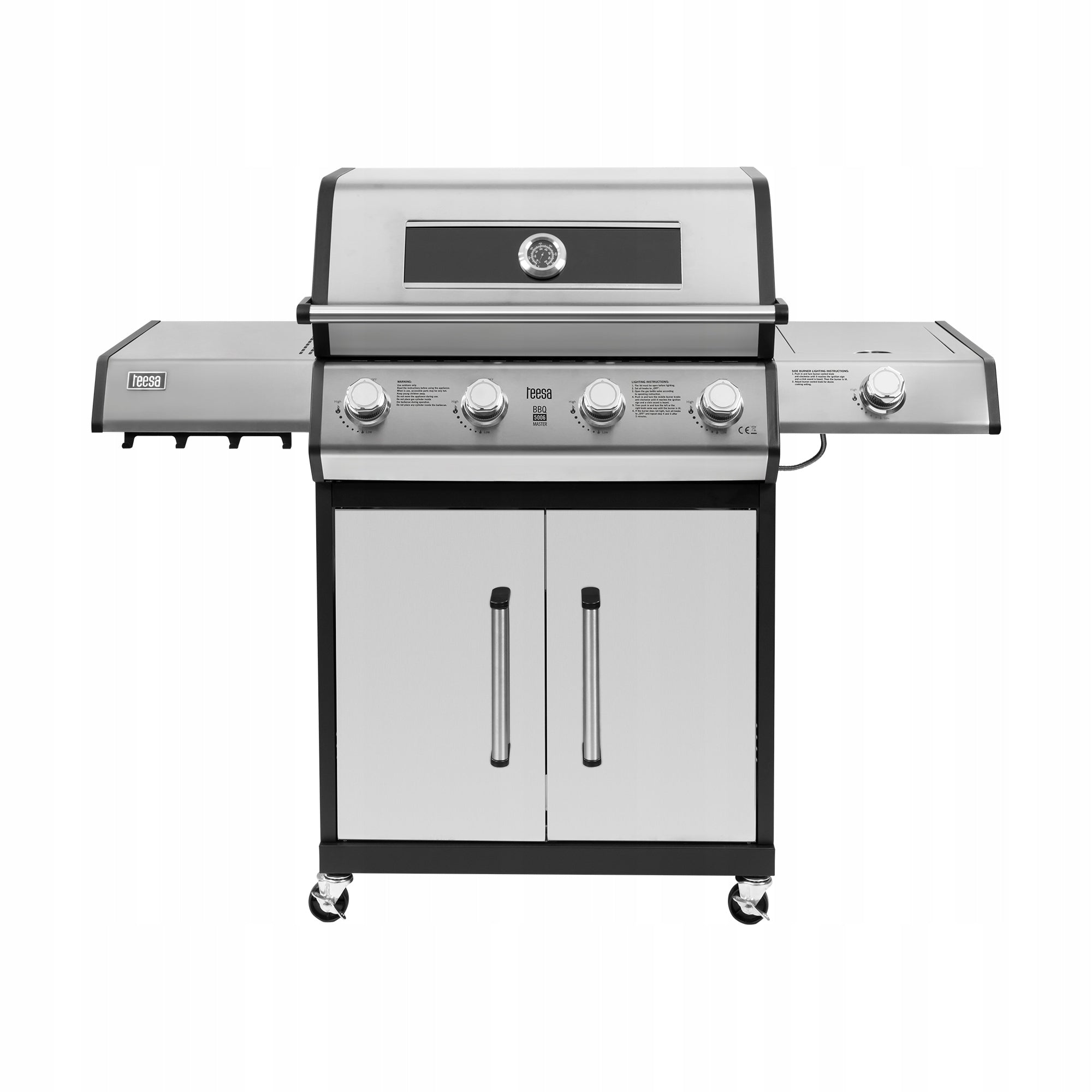 Garden Gas Grill Teesa BBQ 5006 MASTER 5 Burners Cylinder Cabinet 17kW Packaging status original