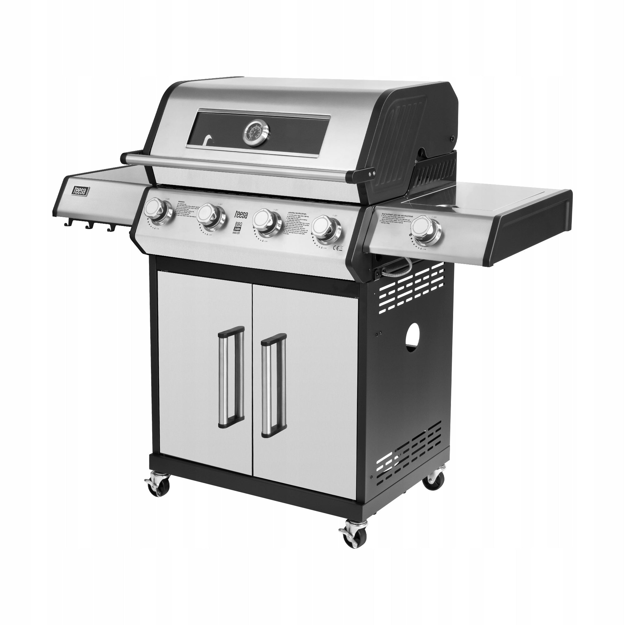 Garden Gas Grill Teesa BBQ 5006 MASTER 5 Burners Cylinder Cabinet 17kW