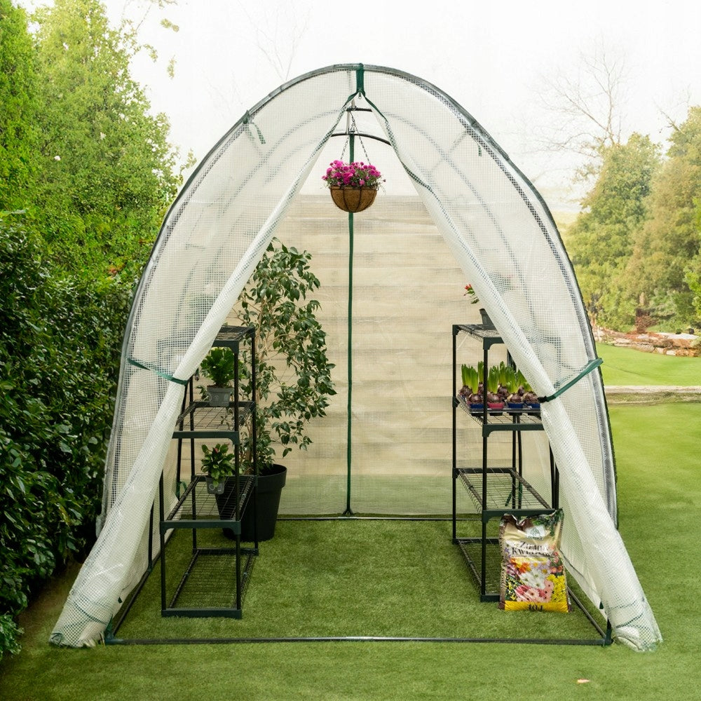 Garden Greenhouse Tunnel 180x180x200 White Foil IRGA I Width 180 m