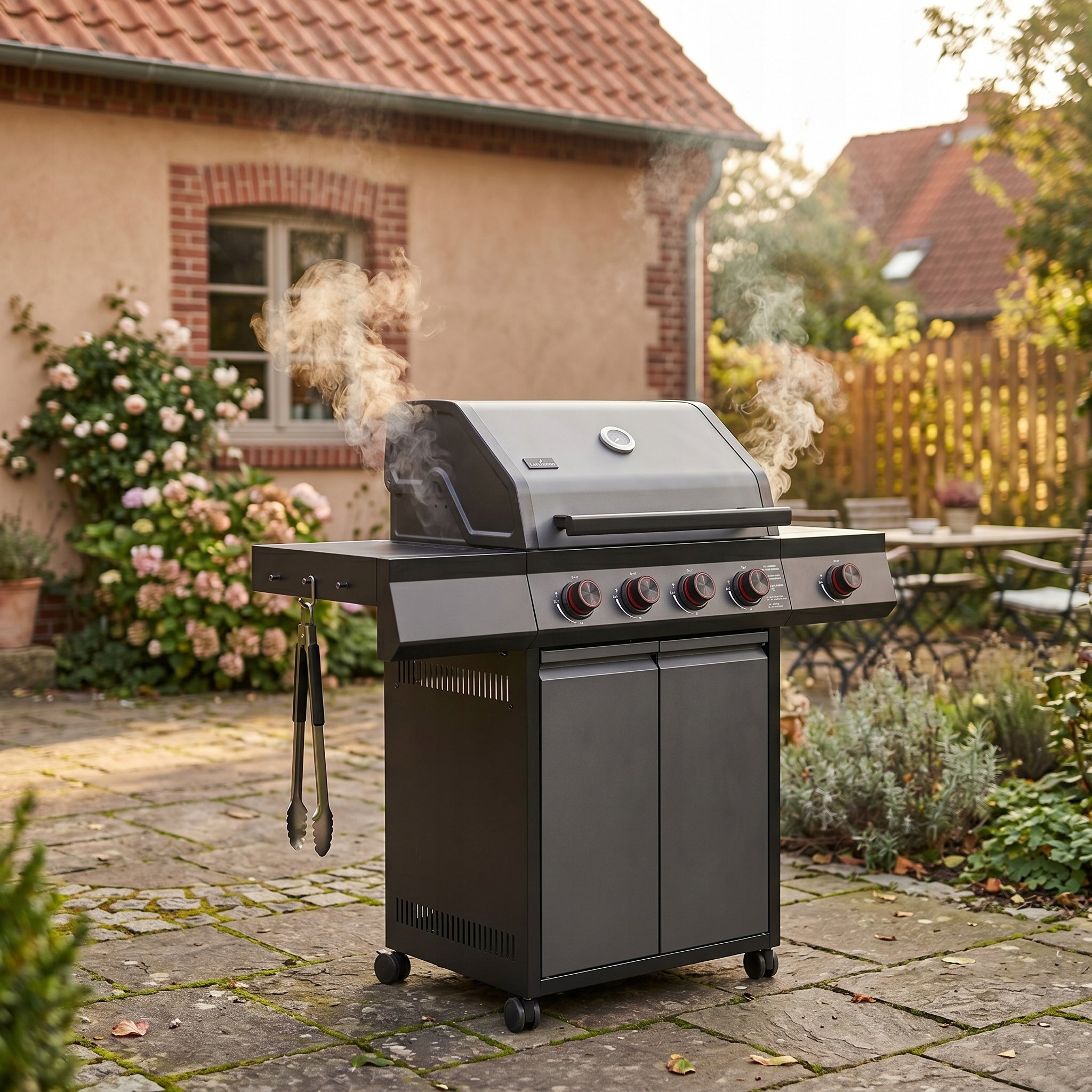 Garden Grill CAST IRON LEHMANN 4+1 stainless steel 15 kW + cylinder cabinet Manufacturer code GRILL GAZOWY LEHMANN CHICAGO 4+1
