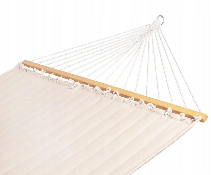 Garden Hammock 2-Person XXL Crossbars Frame Ineox HS-01B Beige 225kg Packaging status original