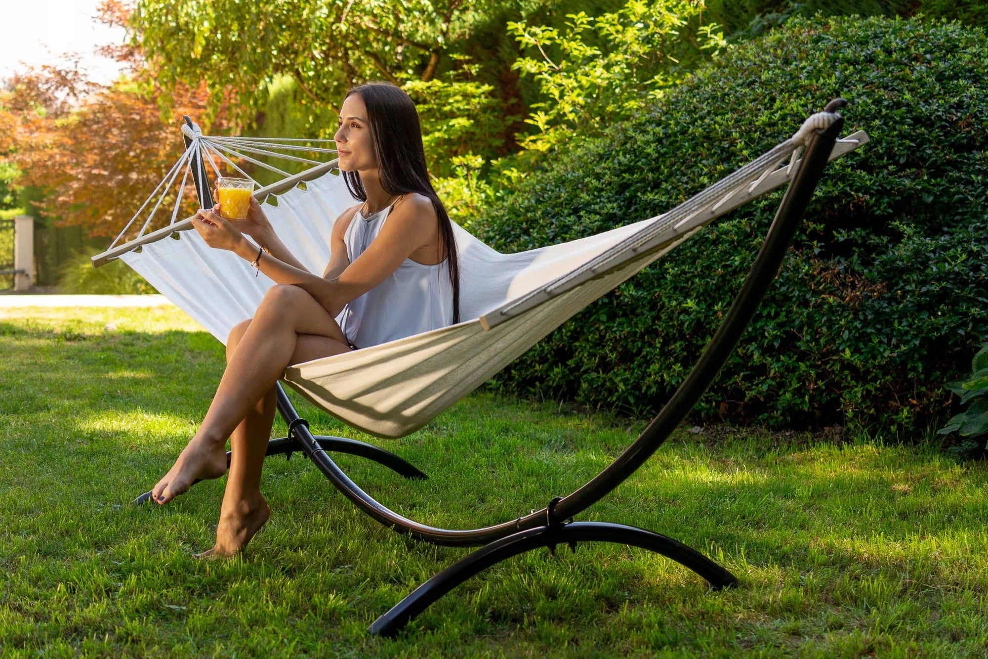 Garden Hammock with Frame and Rod Rimini Strong Hammock Frame Manufacturer di volio