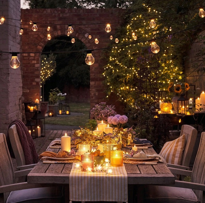 Garden Light Garland 5m + 6x 1W LED Bulbs Outdoor Waterproof Manufacturer code Girlanda ogrodowa świetlna LED 5m +6x