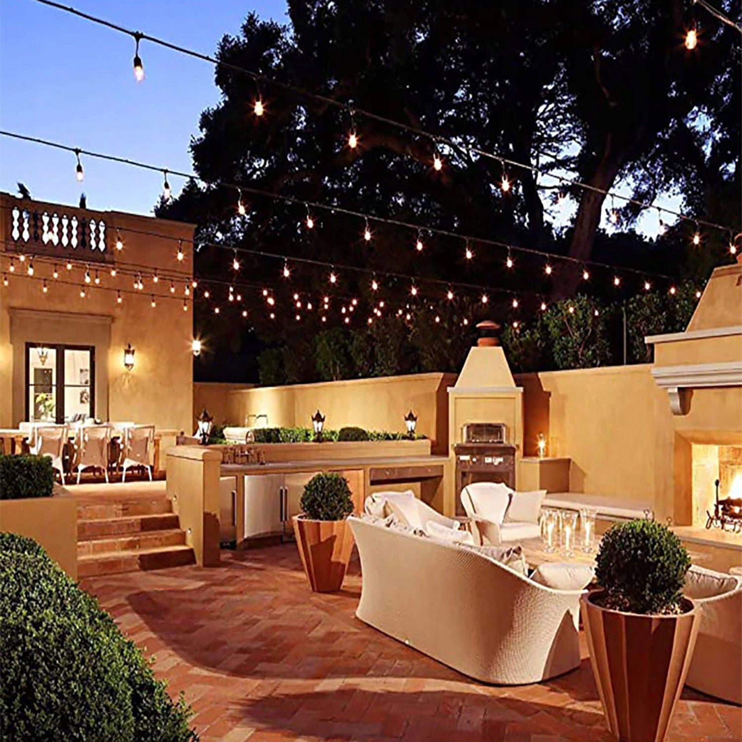 Garden Light Garland Led Light Chain 10 Meters 10xLight Bulbs E27 1W Manufacturer code inny producent