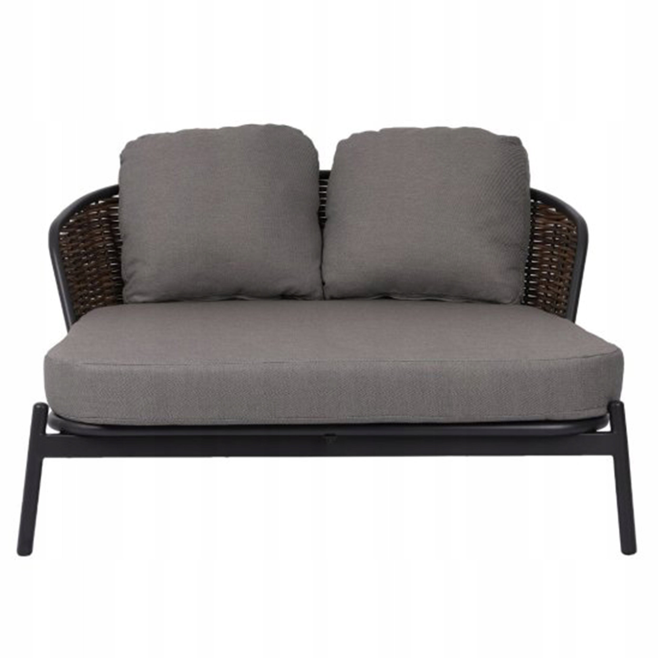 Garden Lounger Large Sun Lounger 2 Pers. Borneo Wicker Technorattan Anthracite Manufacturer code Leżanka ogrodowa Borneo
