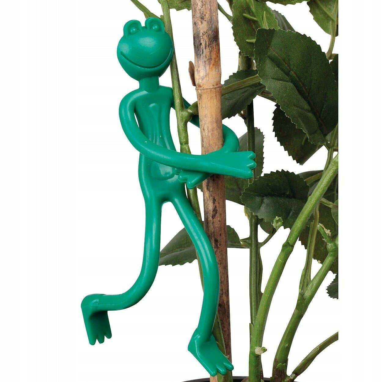 Garden Paper Clips - Frogs 2 Pcs - Plant Clips - Stem Holder Color green