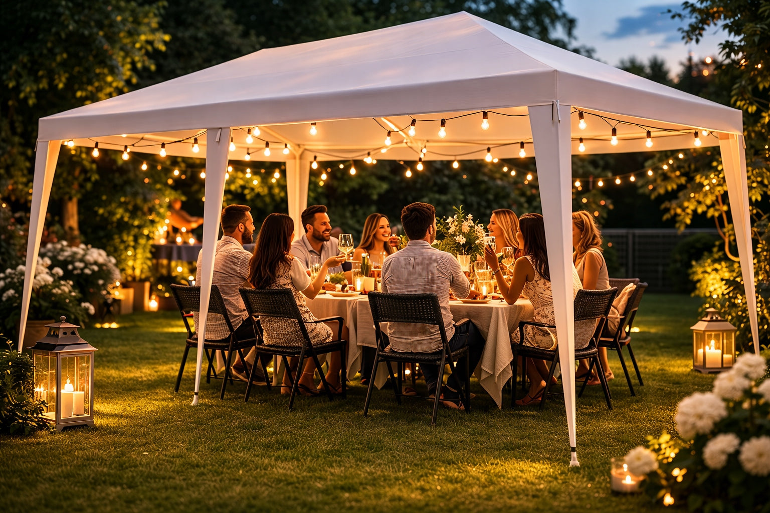 Garden Pavilion 3x6 Party Tent Commercial Garden Gazebo Stable Type pavilion