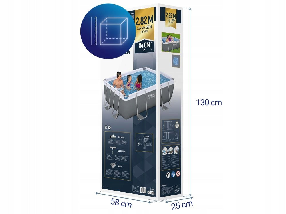 Garden Pool 282x196x84 Framed with Pump Bestway 56629 MODEL 2026 Volume 3660 l