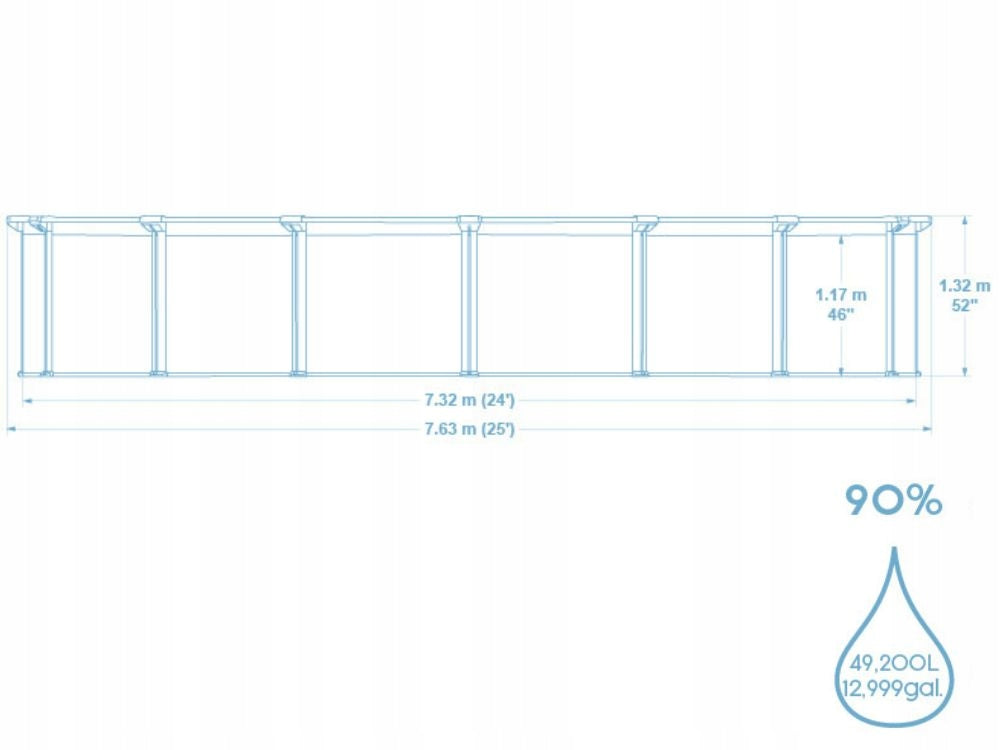 Garden Pool All Year Round Canadian Steel Panel Bestway 561RP 732x132 Manufacturer code 561RP