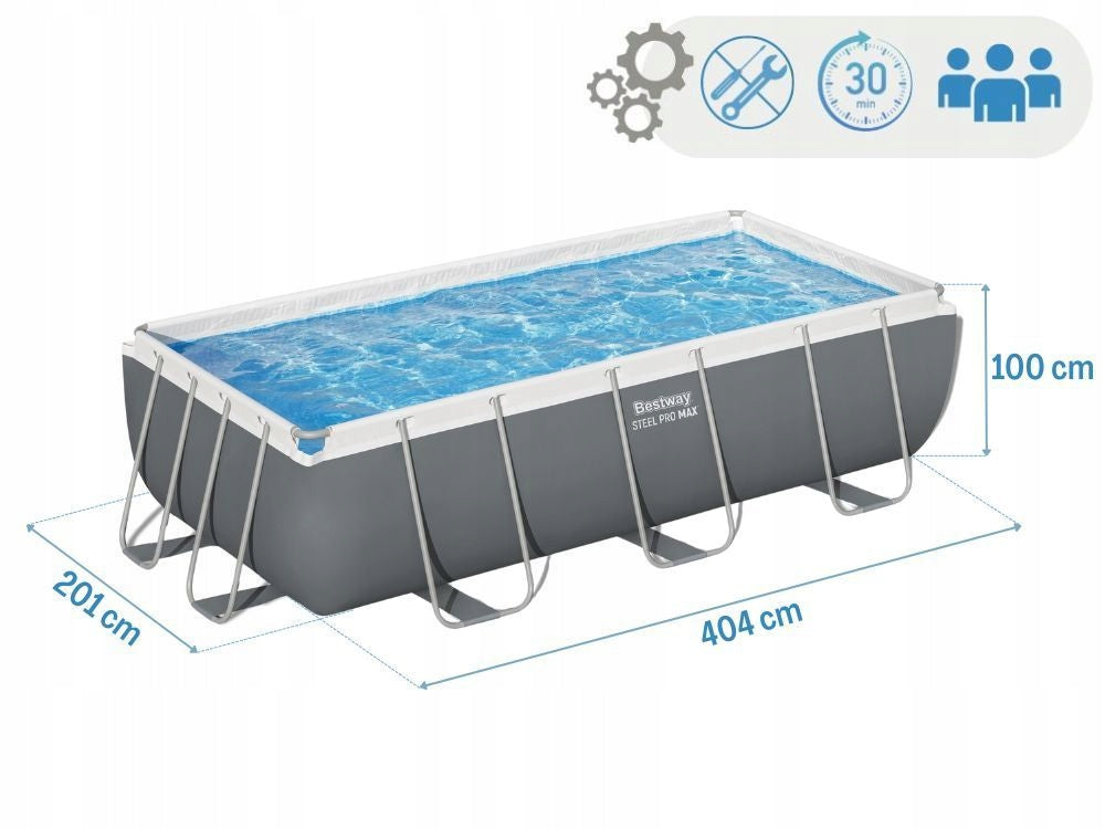 Garden Pool Framed 404x201x100 with sand pump Bestway 56442 NEW2026 Packaging status original