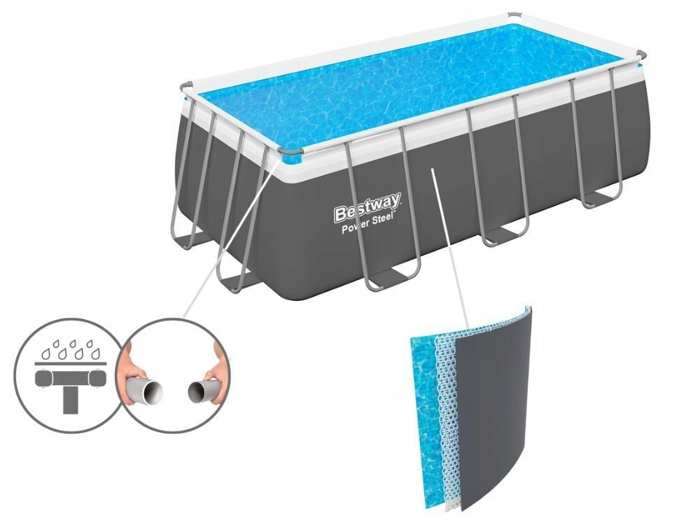 Garden Pool Framed 412x201x122 with sand pump Bestway 56457 NEW2026 Brand Bestway