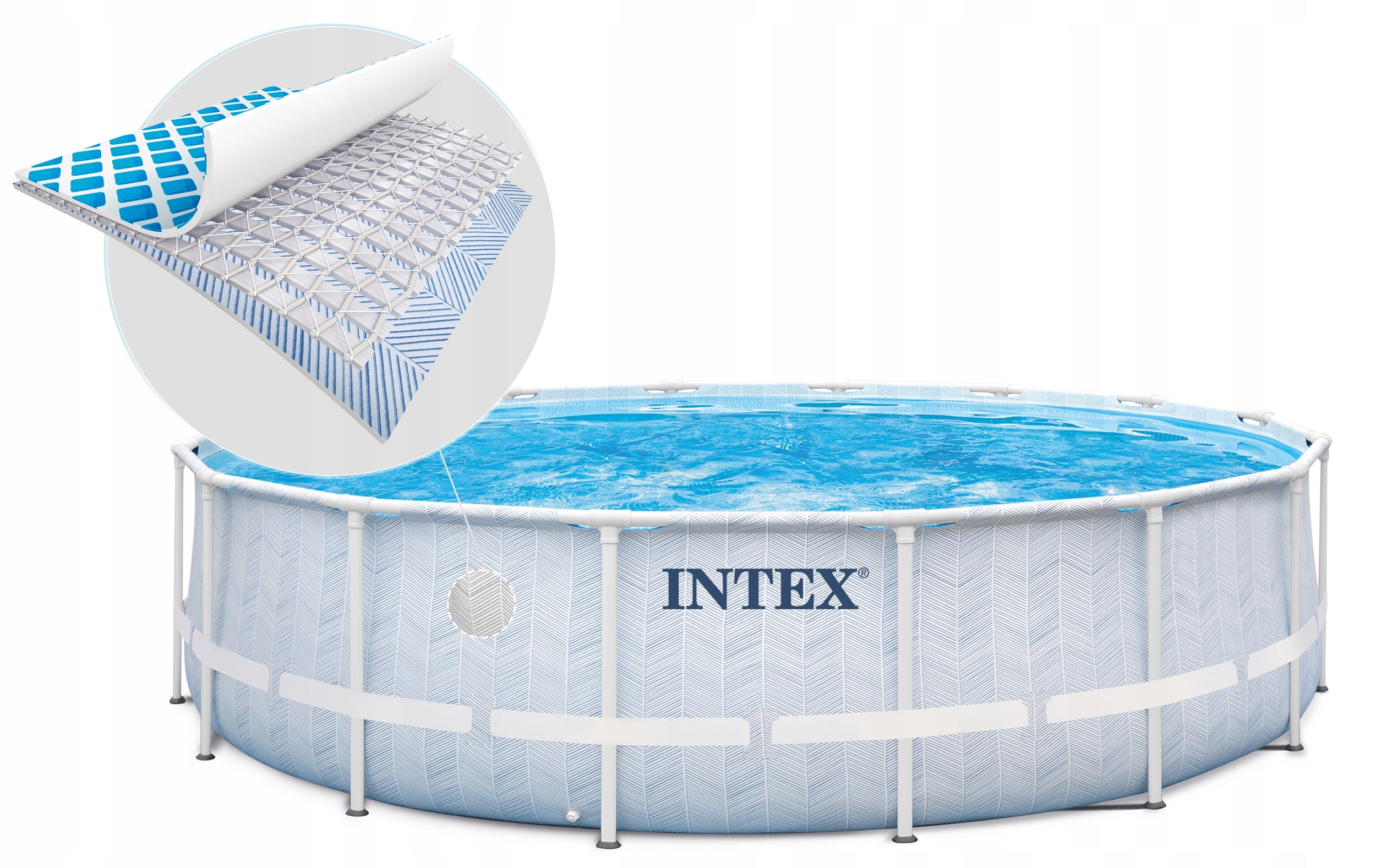 Garden Pool Framed 488x122 with pump Intex 26746 Series CHEVRON PRISM FRAME PREMIUM POOL