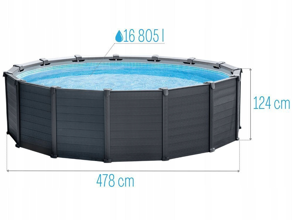 Garden Pool Framed Intex Panel Sequoia 26384GS 478x124 + Switch Packaging status original