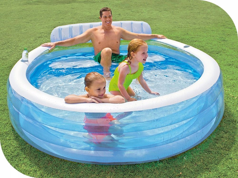 Garden Pool Inflatable Intex with Bench Backrest Intex 57190 MODEL 2025 Volume 590 l