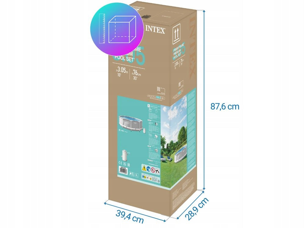 Garden Pool Intex 26702 with Pump 305x76 New2025 Series Prism Frame Premium
