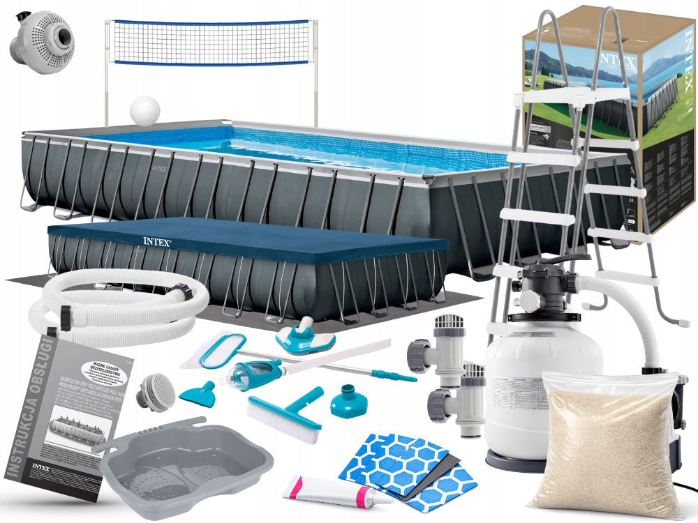 Garden Pool with Sand Pump 975x488x132 Intex 26378 + Generator NEW2026