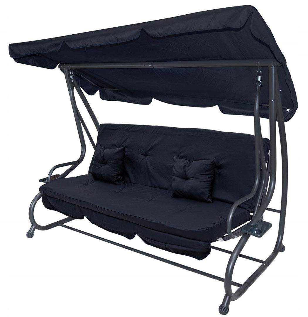 Garden SWING XXL Couch with Adjustable Canopy + Cushions Kind freestanding