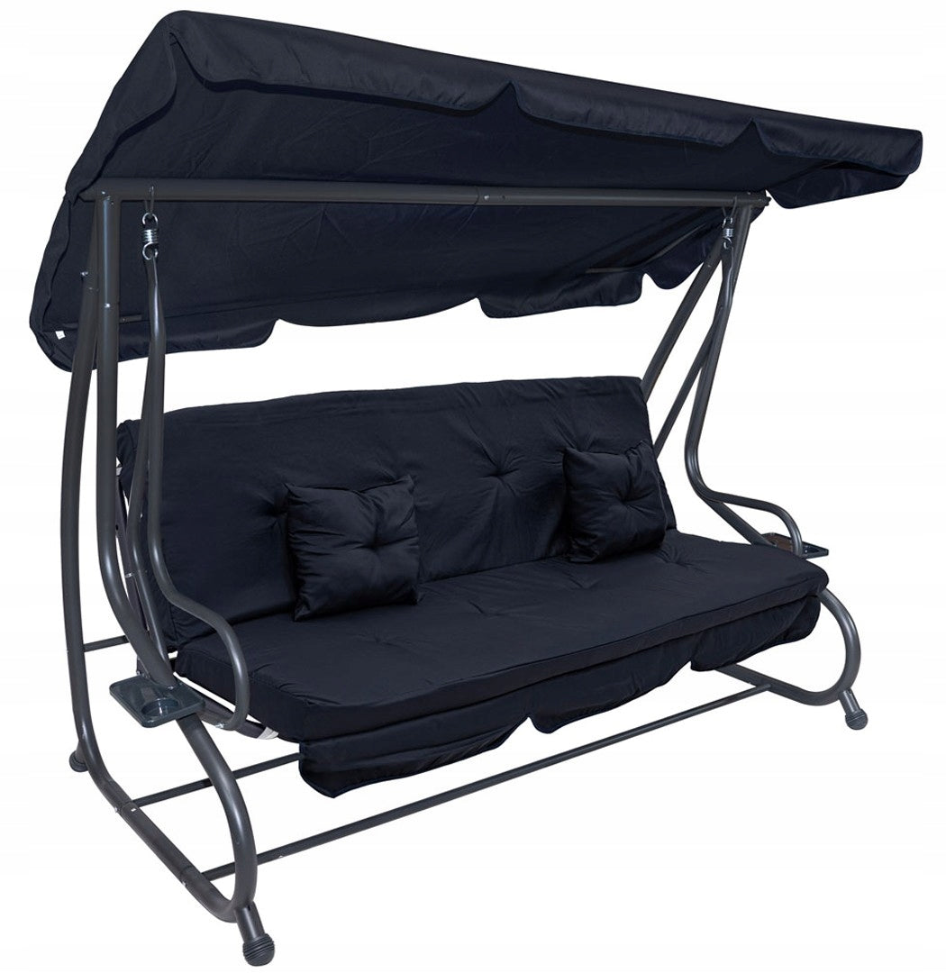 Garden SWING XXL Couch with Adjustable Canopy + Cushions Manufacturer code 8011.GRANAT