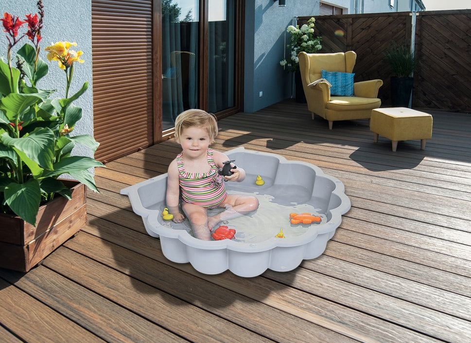 Garden Sandbox Large XL Pool 2in1 Lockable Shell Double Kind plastic