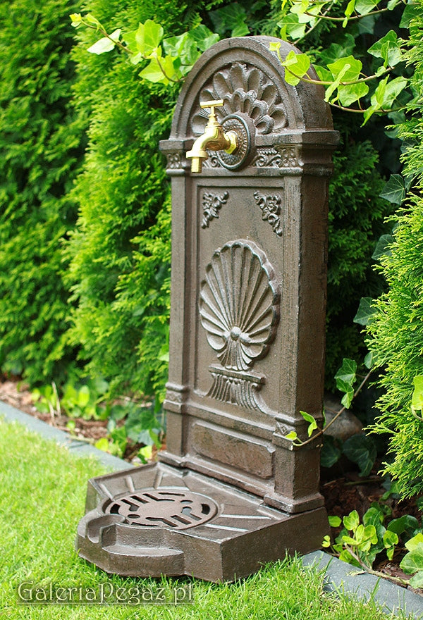 Garden Sink Cast Iron Wall Mounted Water Intake Drain Point Aquarius Faucet Manufacturer code 490399