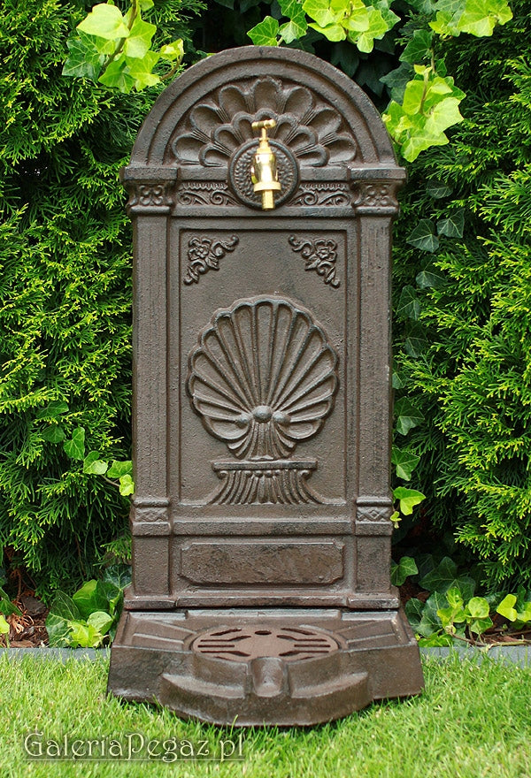 Garden Sink Cast Iron Wall Mounted Water Intake Drain Point Aquarius Faucet
