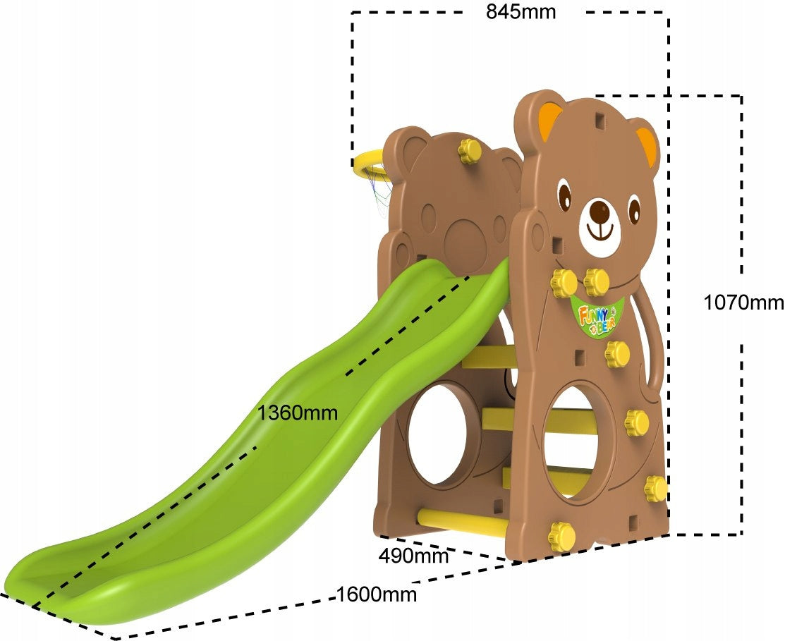 Garden Slide 3in1 Swing Basketball for Kids Bear / RAMIZ Kid's age 12+ months