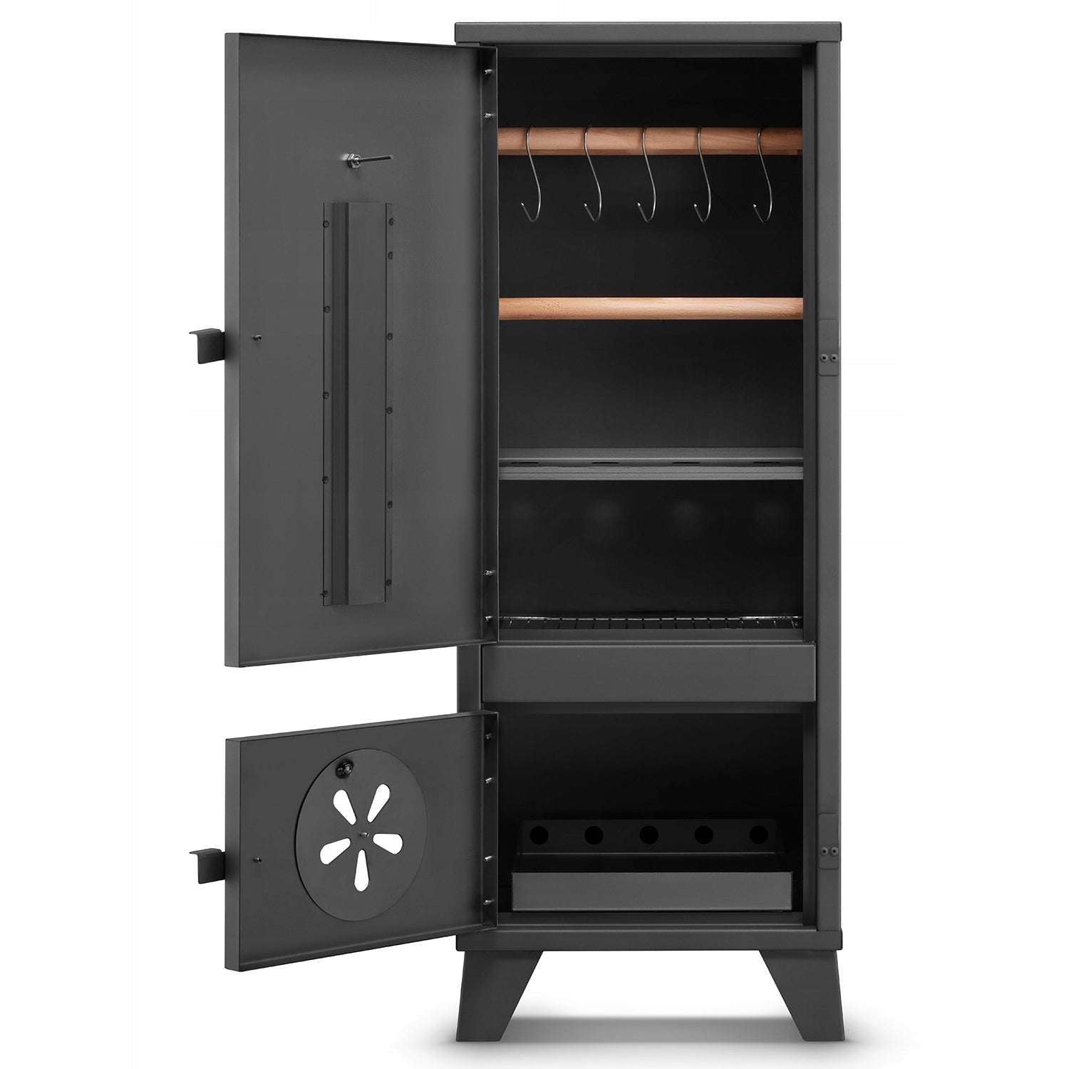 Garden Smokehouse Steel Welded Smoker HIGHER 2in1 GRILL & SMOKING Packaging status original