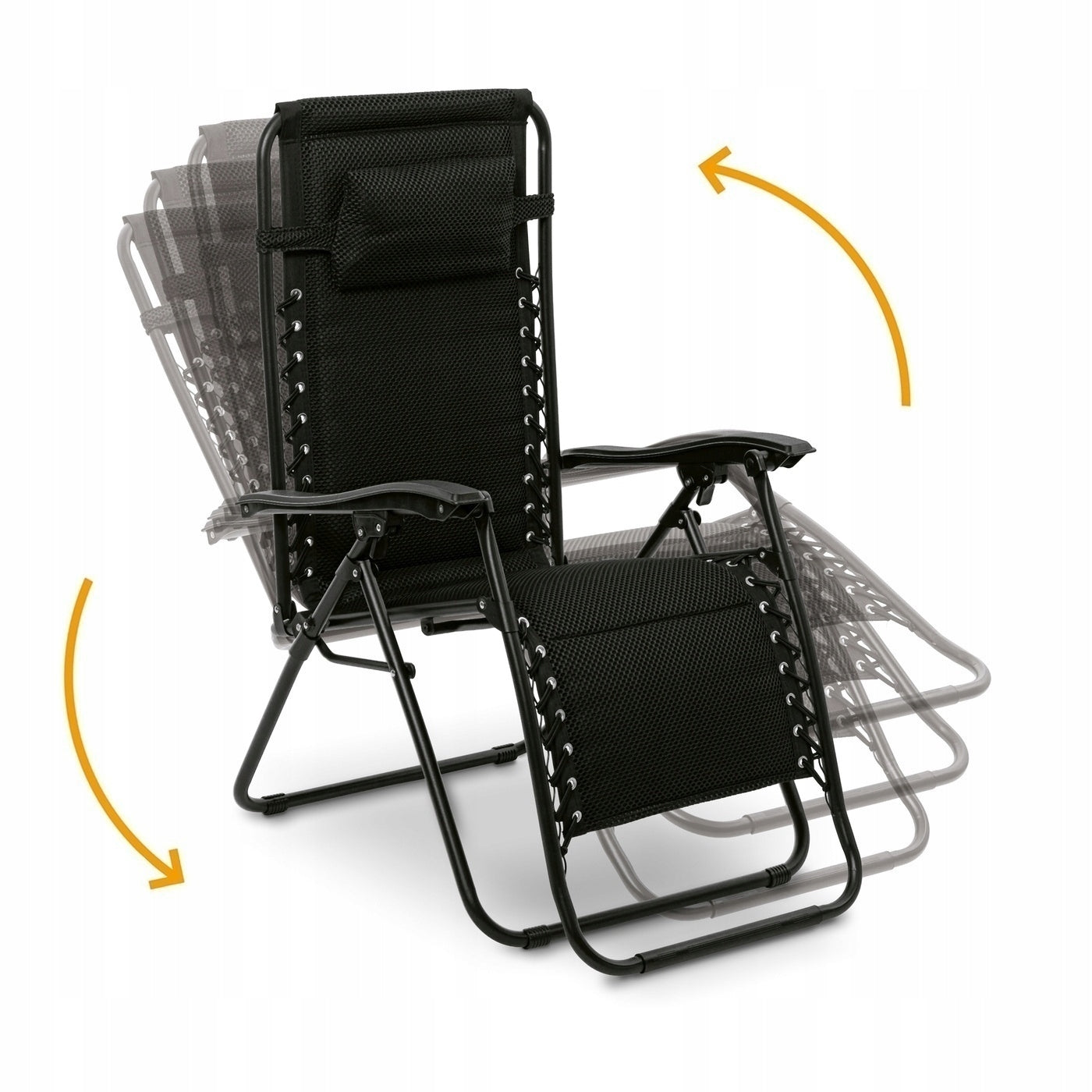 Garden Sun Lounger Beach Balcony Gravity Sun Lounger Tadar Black Kind sunbed