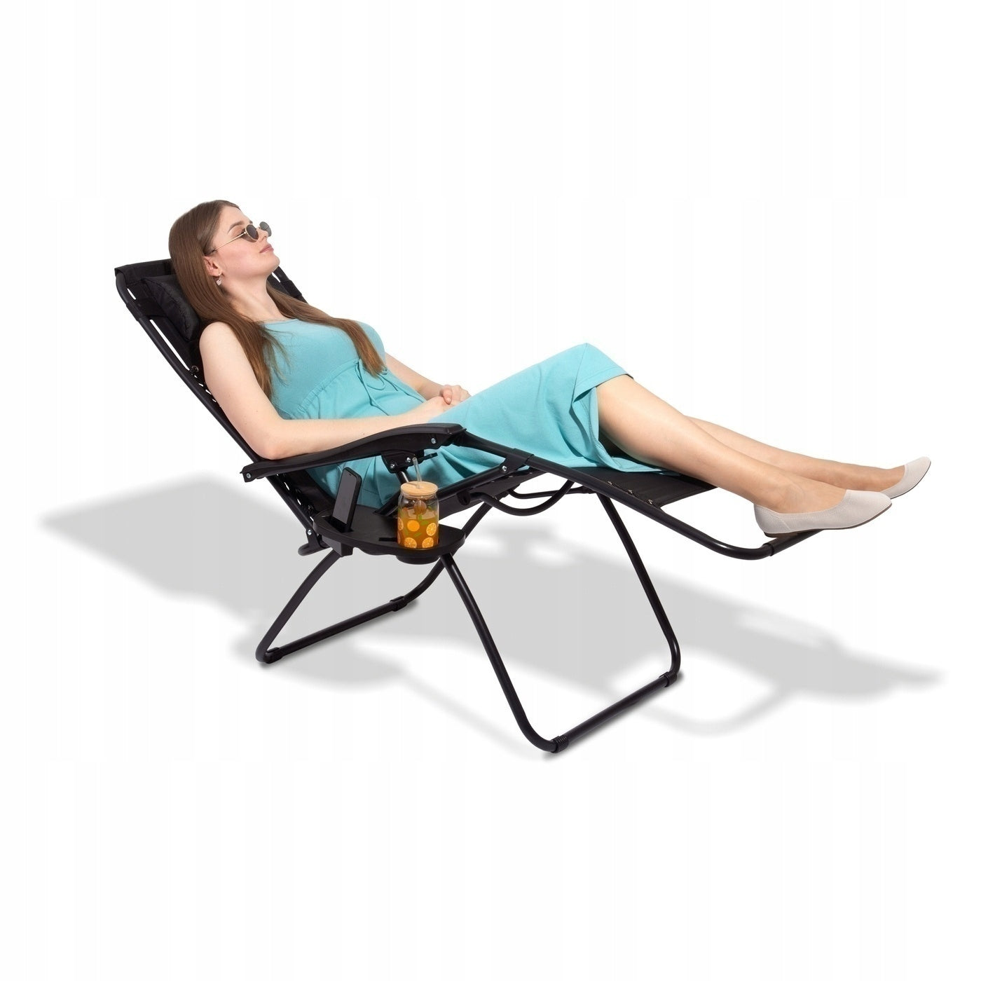 Garden Sun Lounger Beach Sunshade Gravity Chair Tadar 66x160cm Brand Tadar
