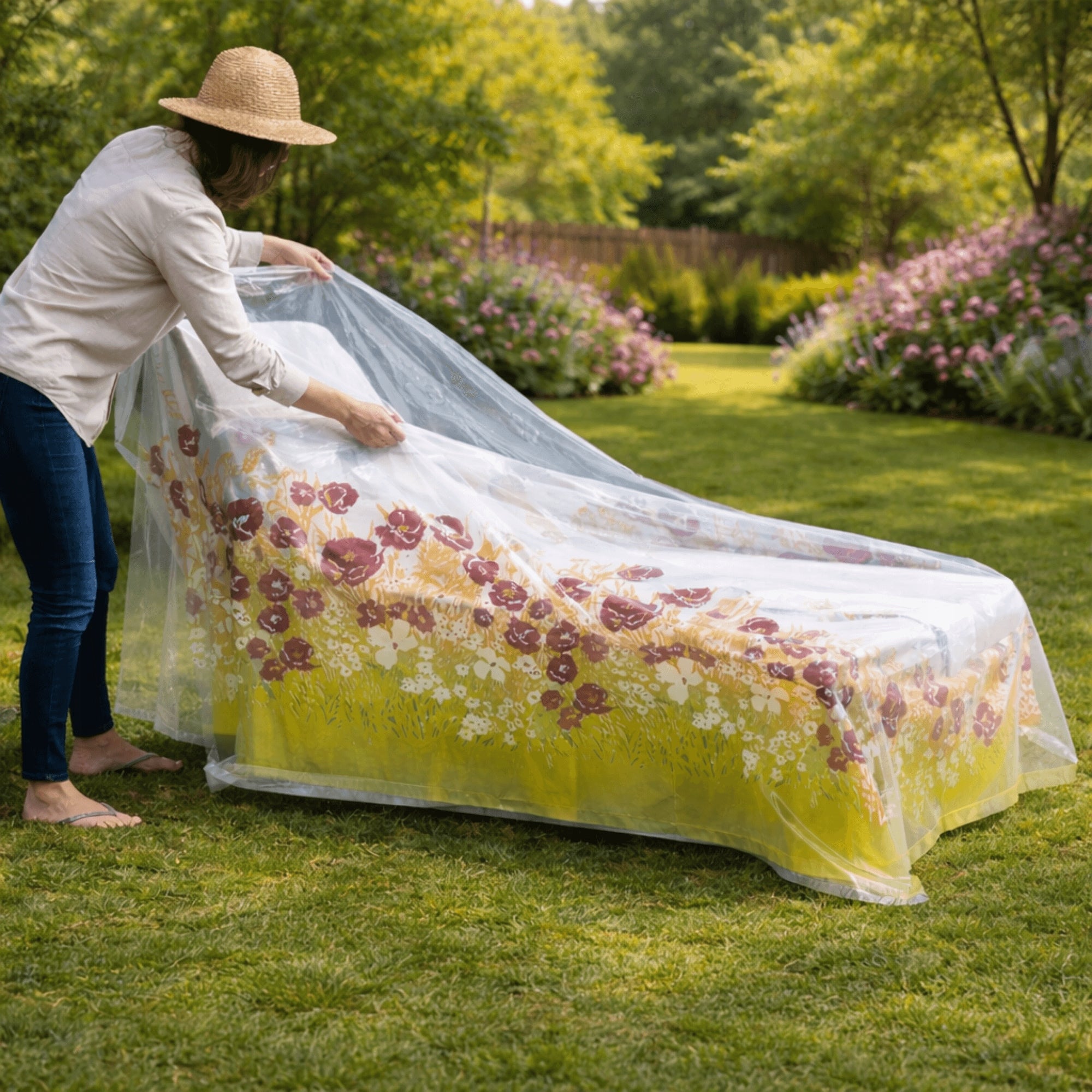 Garden Sun Lounger Cover WATERPROOF UV Effective Furniture Protection Length 168 cm