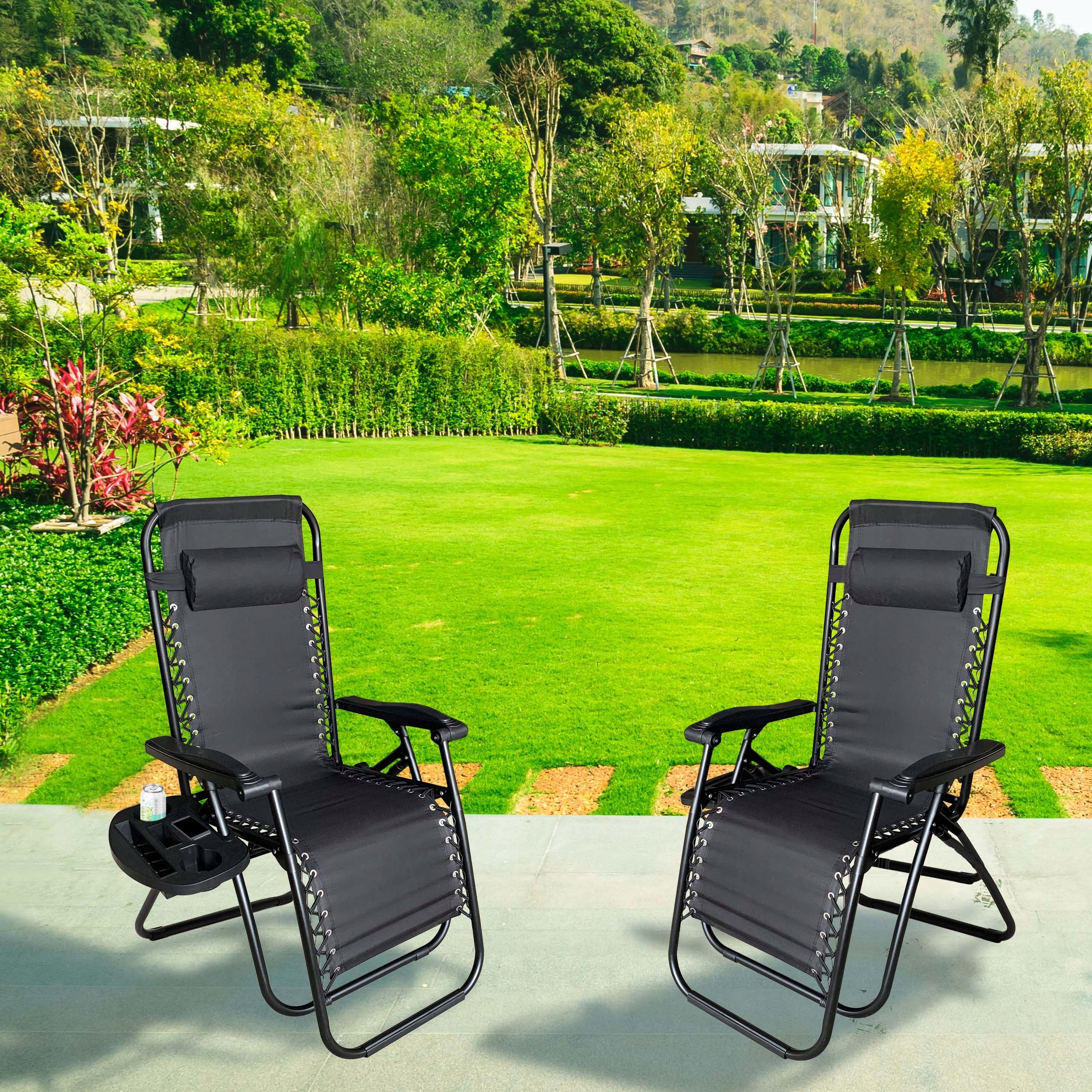 Garden Sun Lounger Folding 2in1 with Headrest Drink Table Relaxation 120 kg Manufacturer code 04K KJF3791- 1CZ