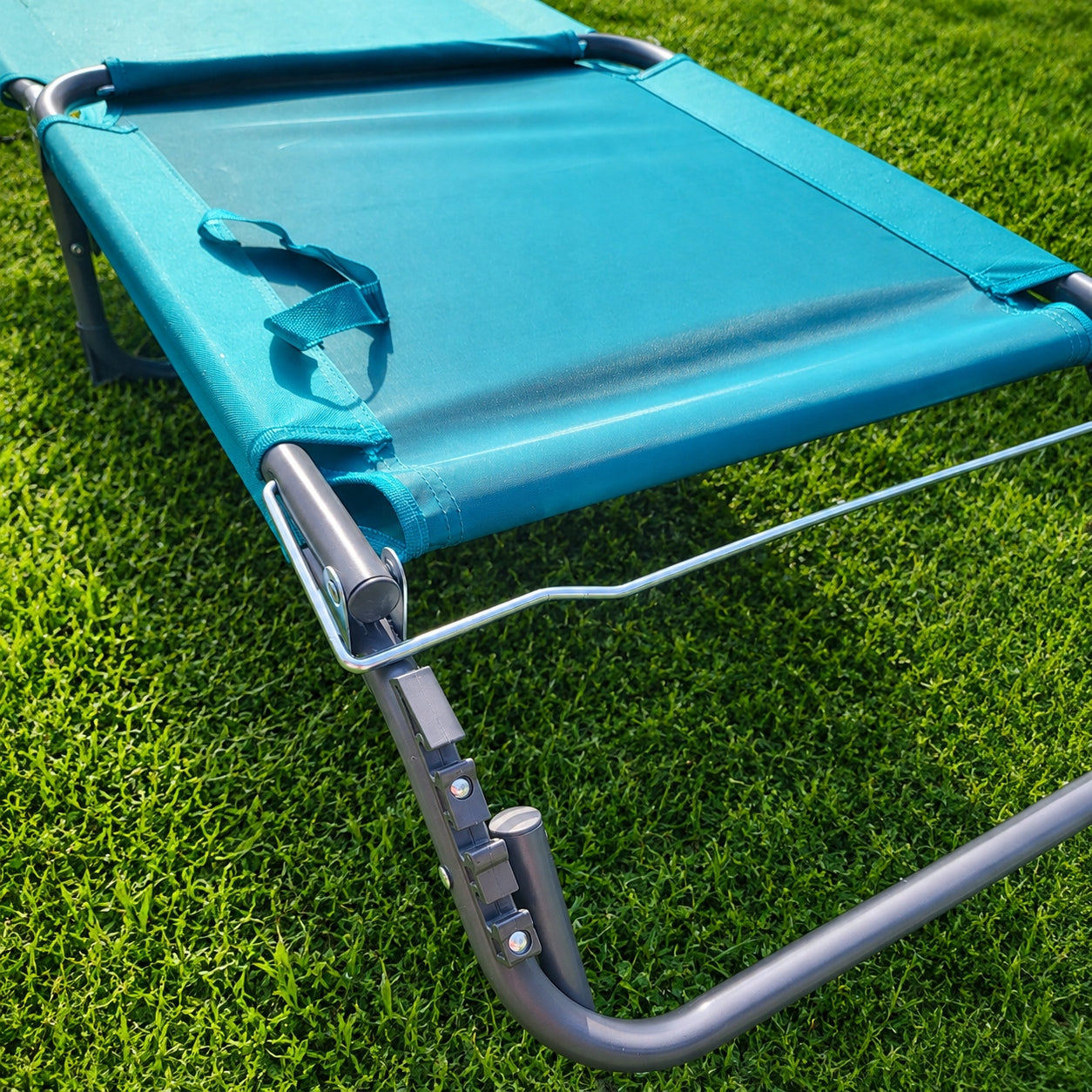 Garden Sun Lounger Folding Beach 188 cm Solid 3 Levels of Backrest Packaging status original