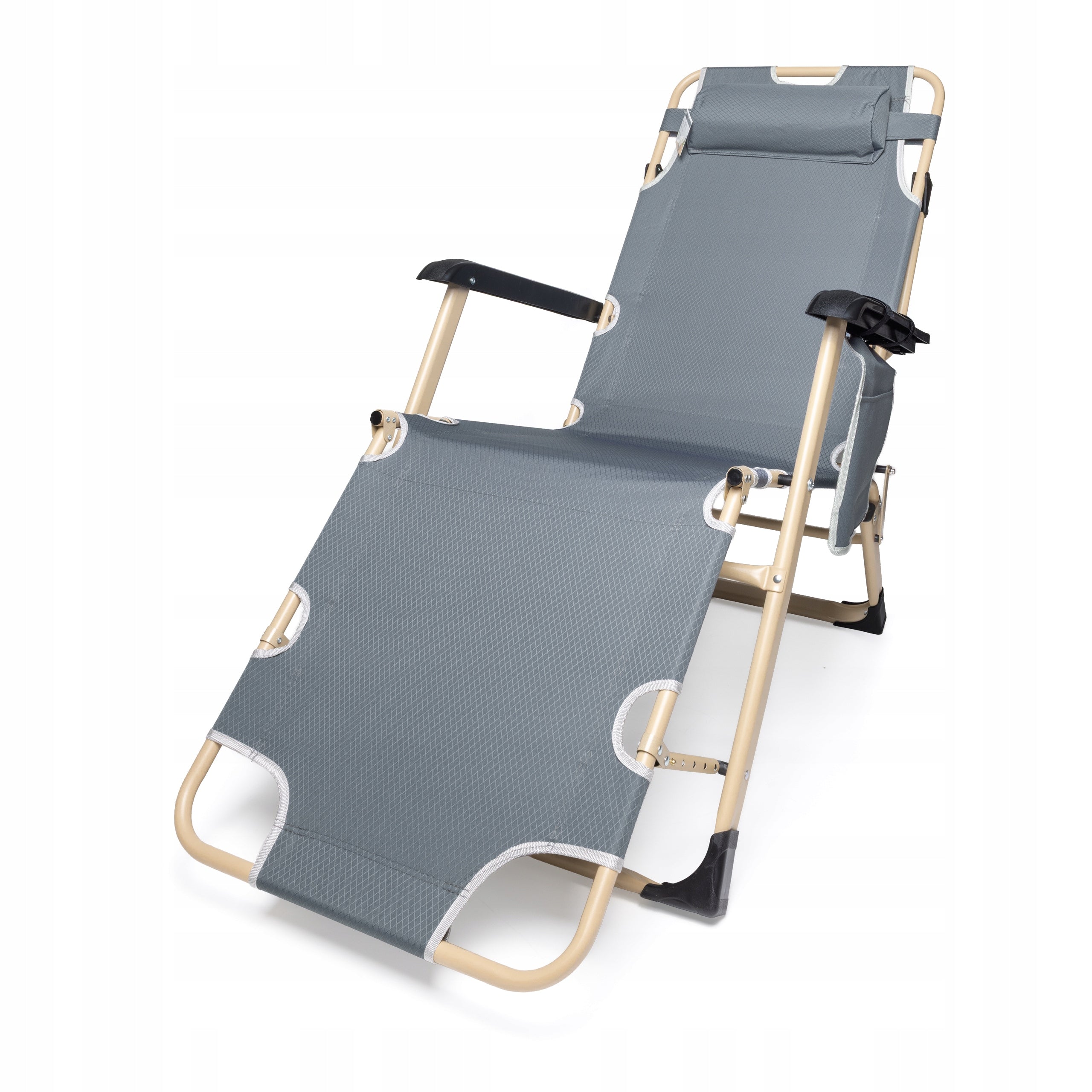 Garden Sun Lounger Folding Zero Gravity Hiking Chair Soft Cushion Width (shorter side) 66 cm