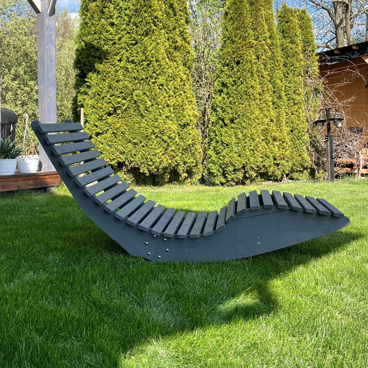 Garden Sun Lounger Rocking Chair Wooden Anthracite Couch For SPA Zone Frame material wood