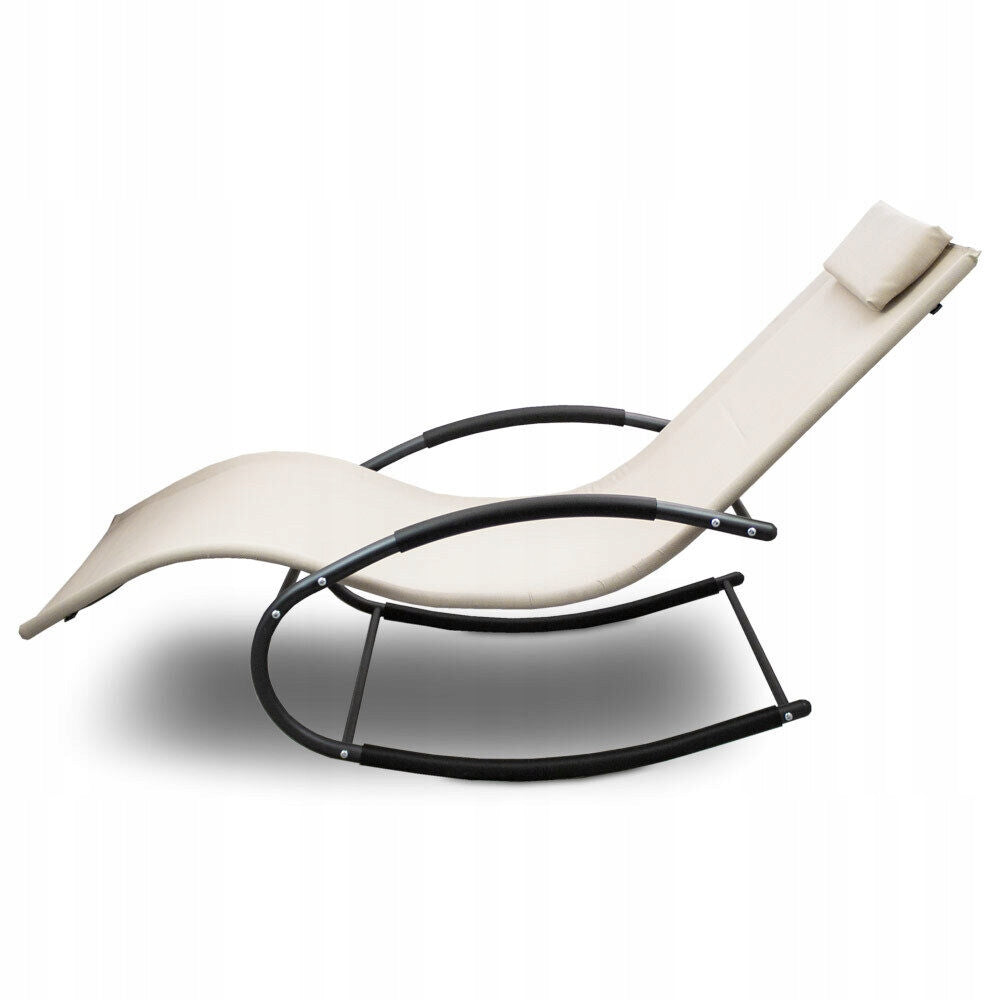 Garden Sun Lounger Rocking Garden Terrace Balcony Couch Relaxation Chair Beige Manufacturer code MS-18138
