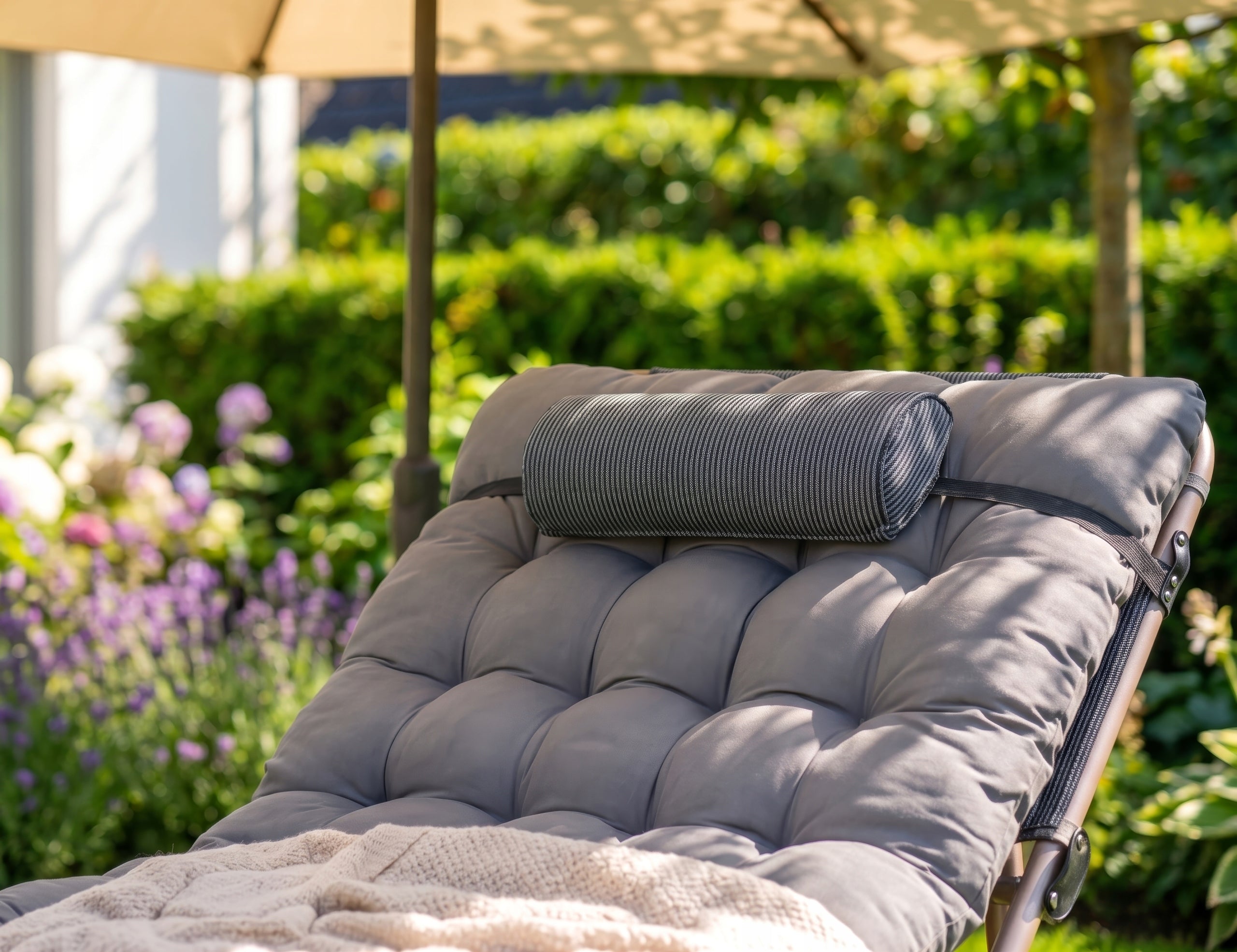 Garden Sun Lounger Tourist Folding Couch Bed Grey SATURN Kind couch
