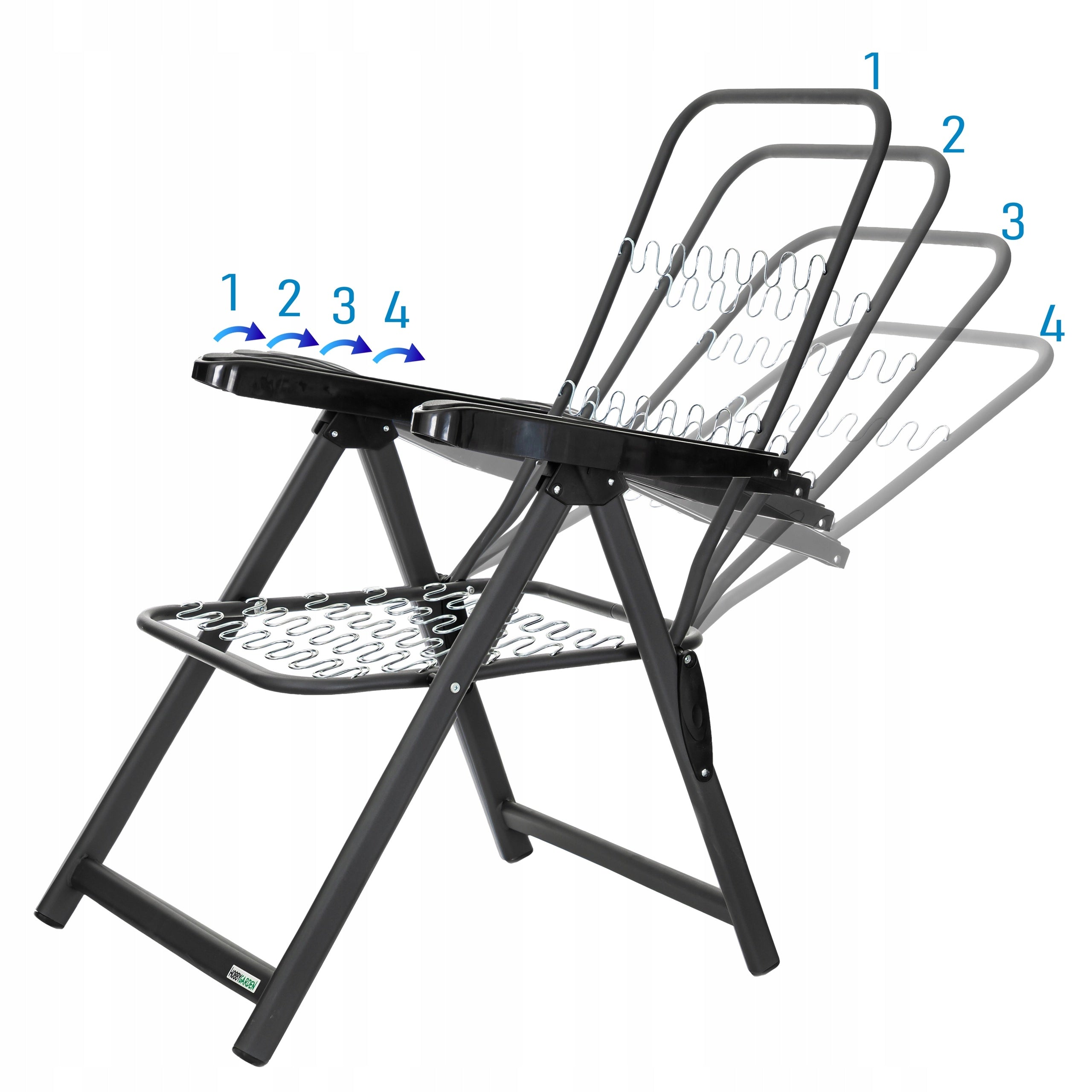 Garden Sun Lounger with Cushion Chair Couch for Garden Adjustable Backrest Kind sunbed