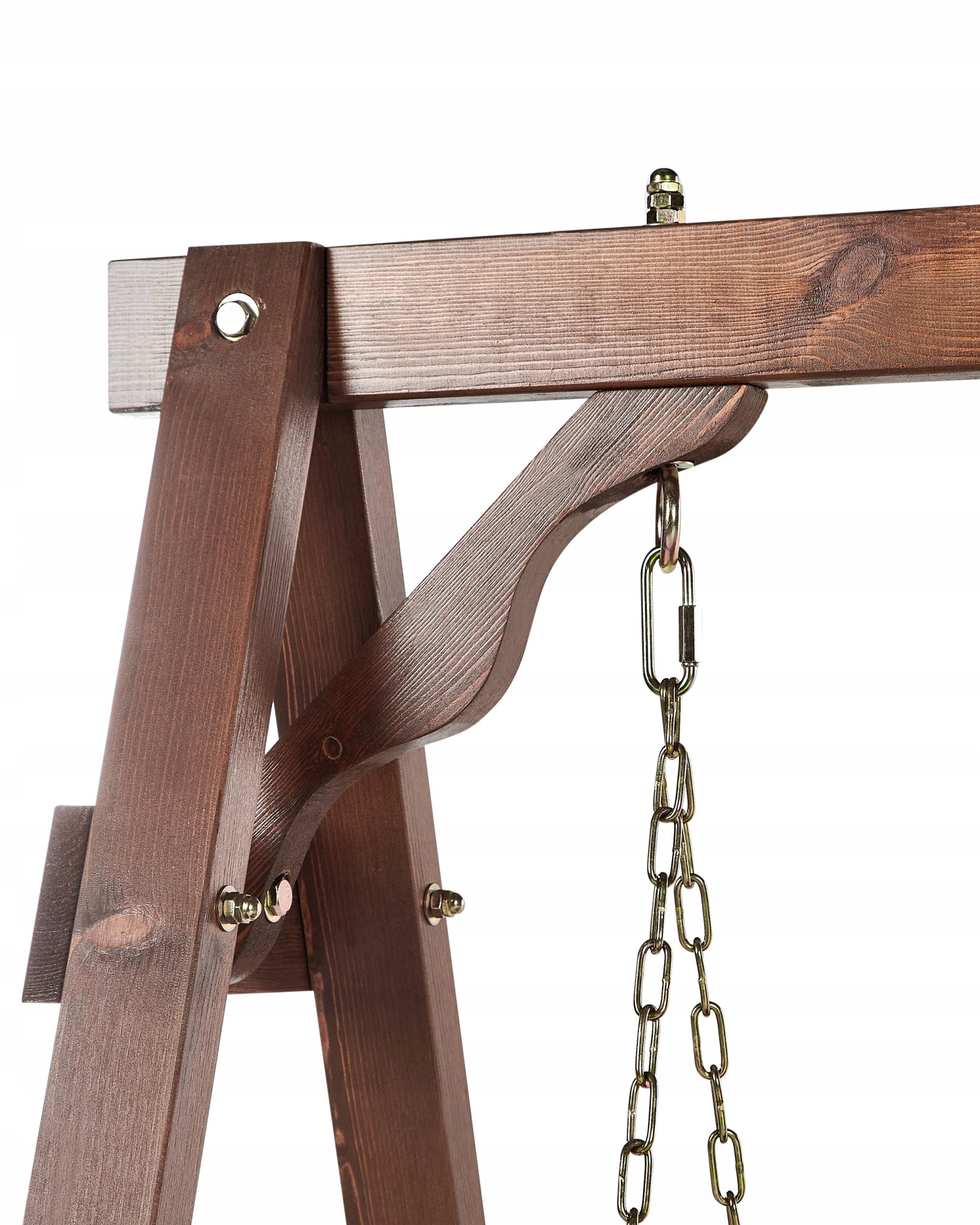 Garden Swing 2 Seater Dark Wood Seat width 46 cm