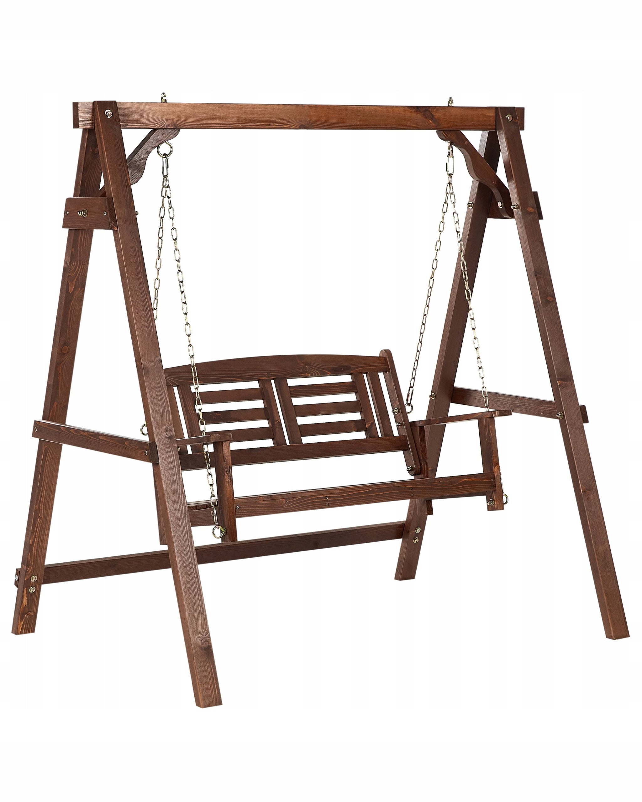 Garden Swing 2 Seater Dark Wood