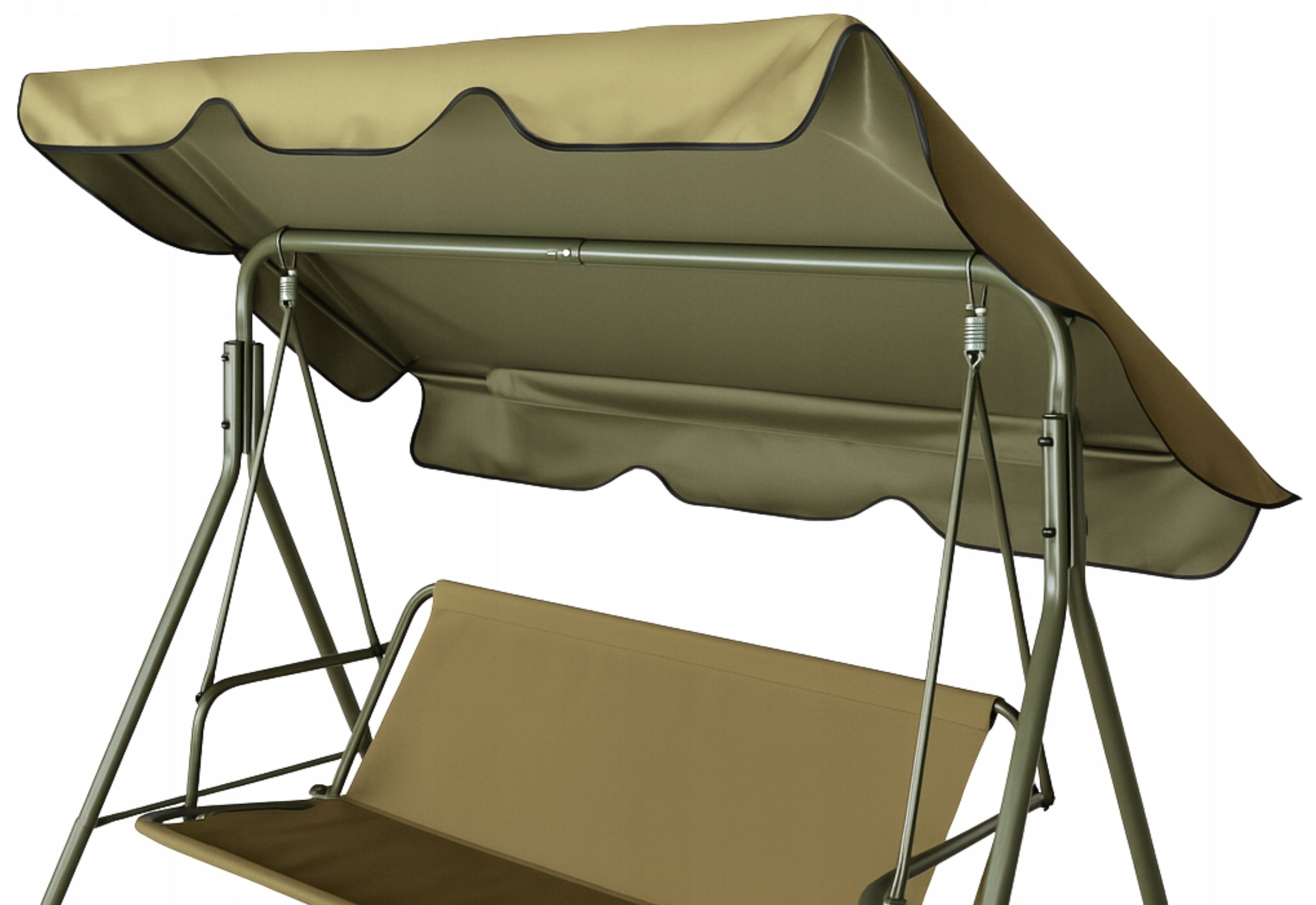 Garden Swing Canopy Cover Bench Cover 210 x 145 cm Beige Seat length 210 cm