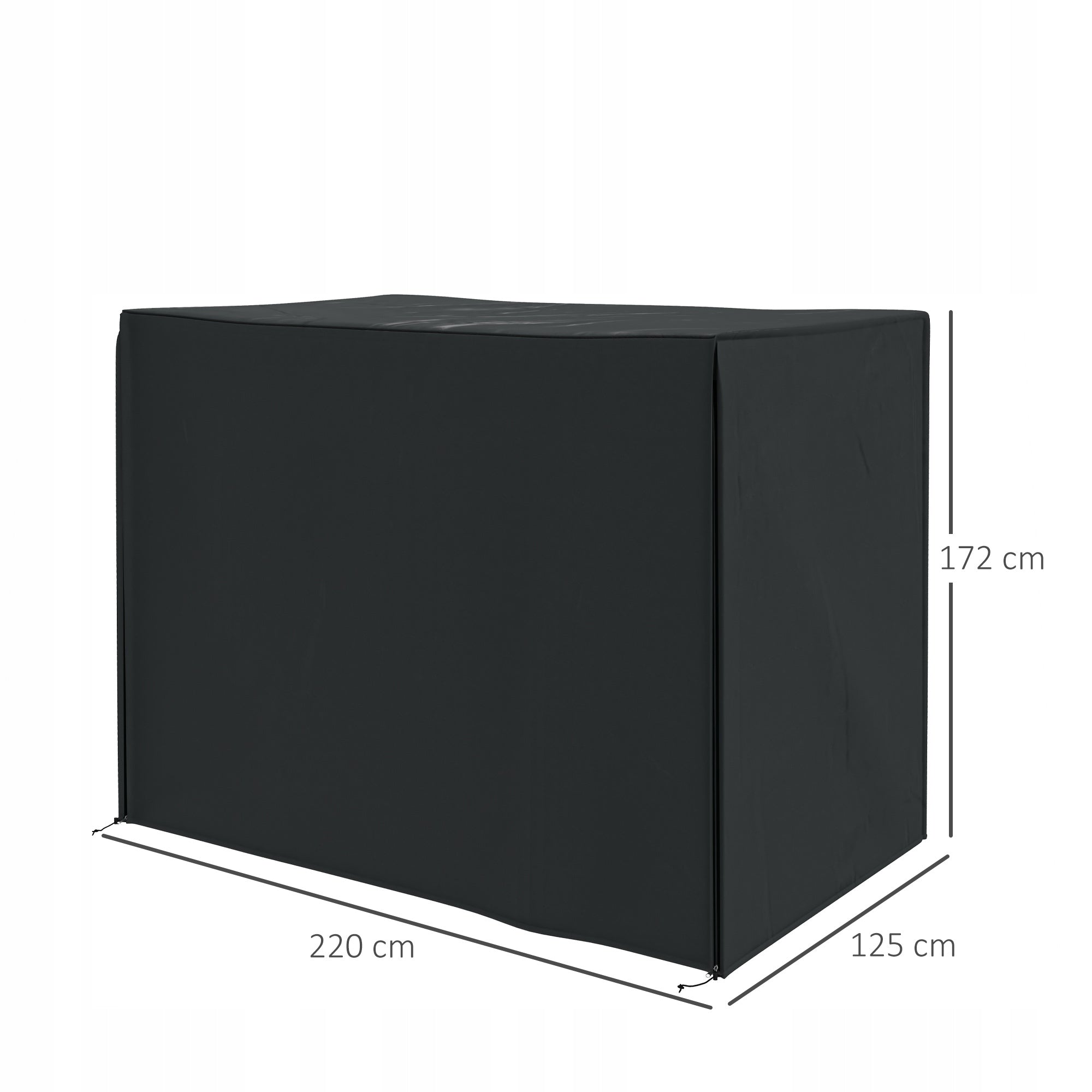 Garden Swing Cover 220x125x172 cm Black Outsunny 84A-335V00BK Manufacturer Outsunny