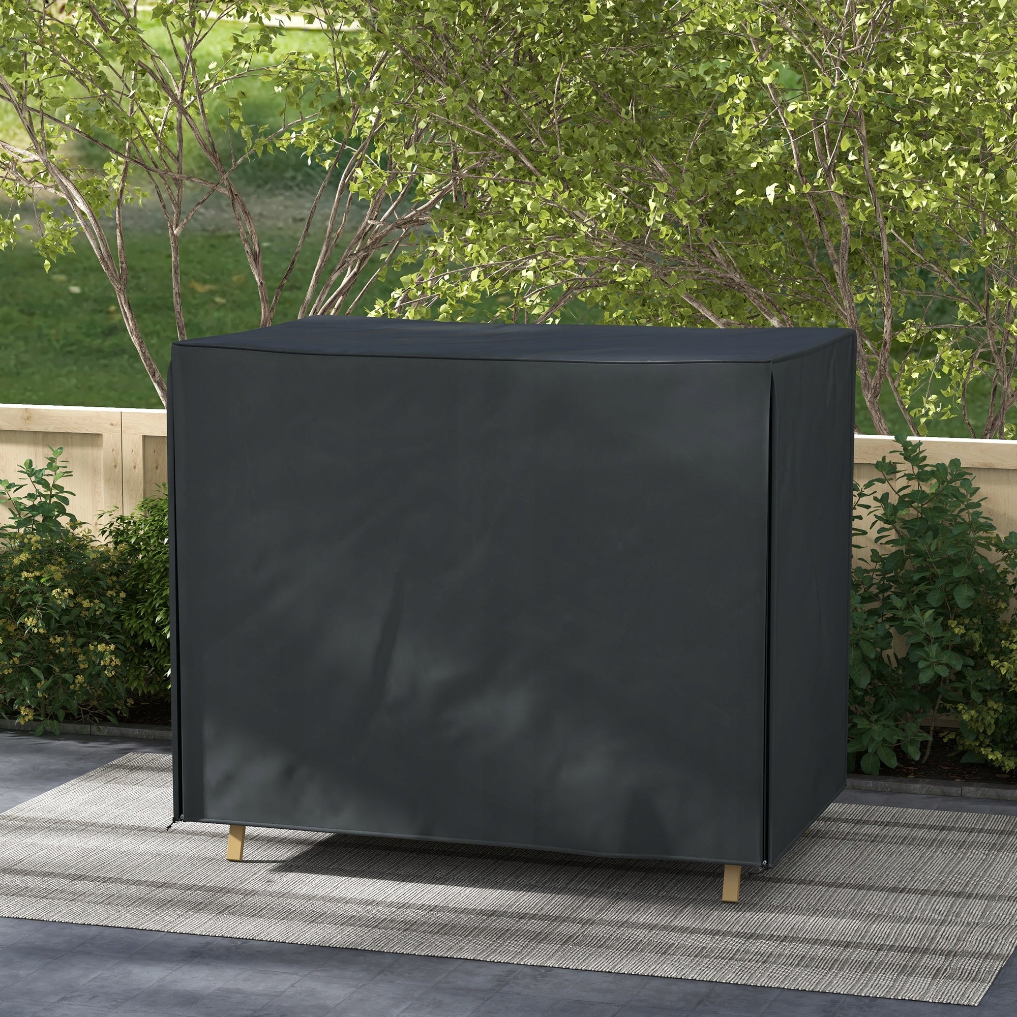 Garden Swing Cover 220x125x172 cm Black Outsunny 84A-335V00BK Product width 125 cm