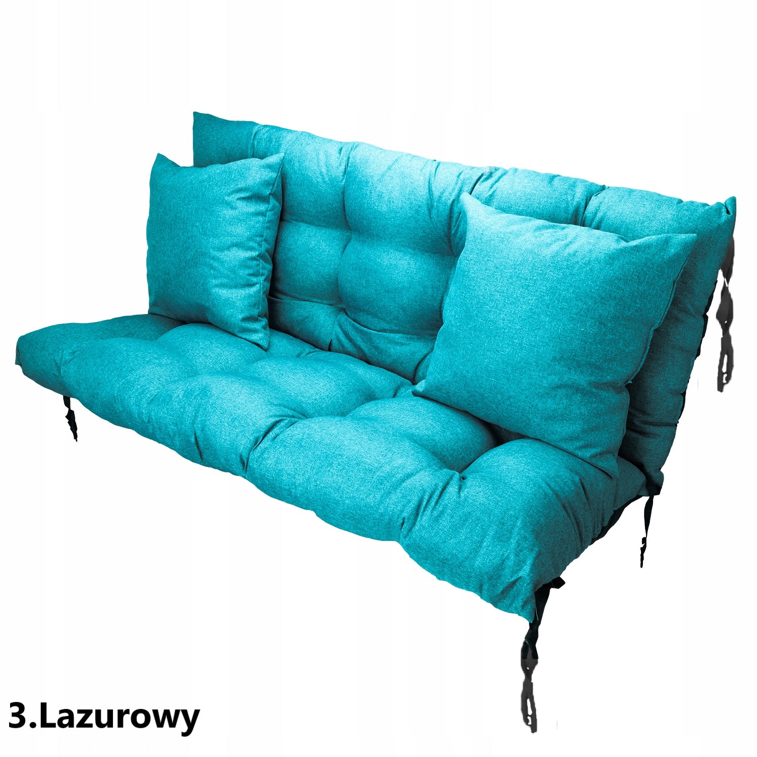Garden Swing Cushion Bench 180x55x55 +Freebie Cushions Grey Linen Pillow length 180 cm