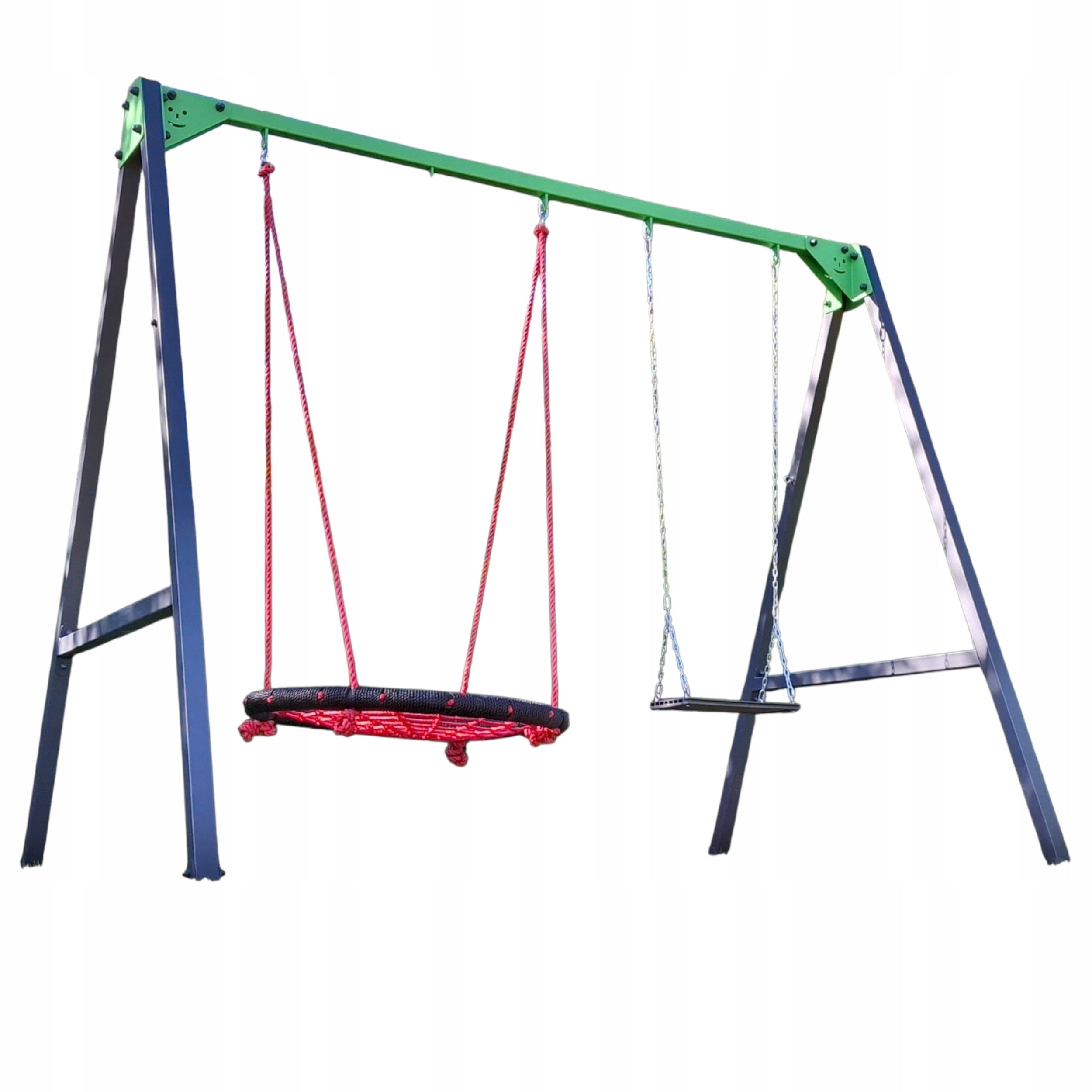 Garden Swing Metal Double Frame Compact