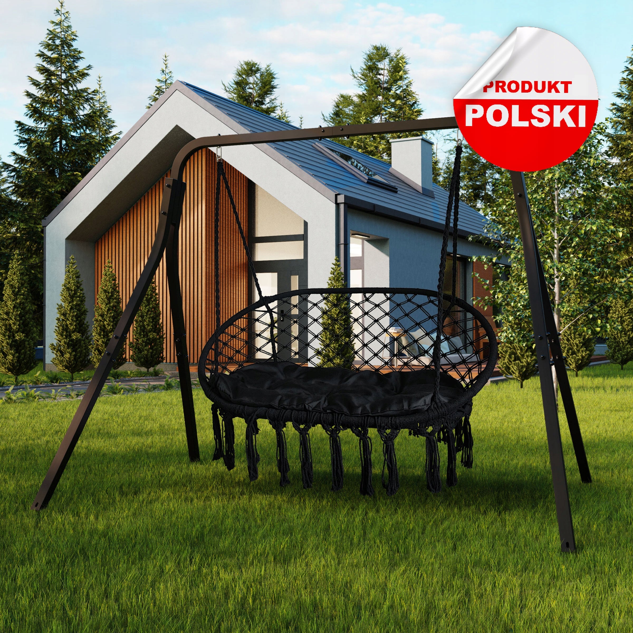 Garden Swing Metal Double with Cushion Cocoon Rocking Basket Boho Manufacturer code KSOZ028