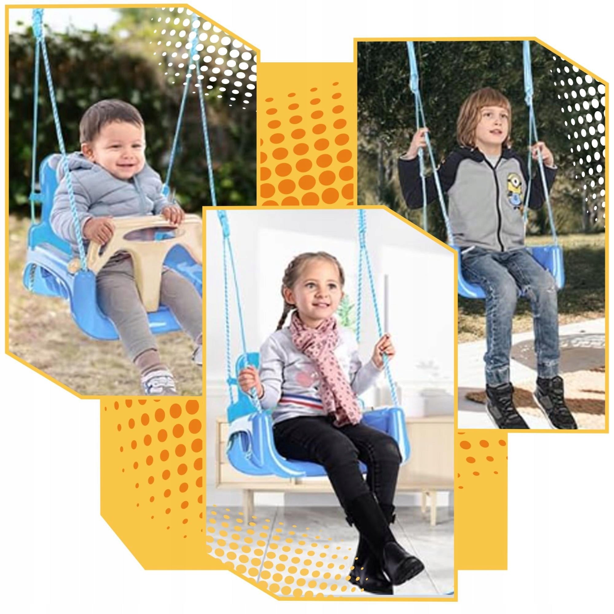 Garden Swing Modular Home for Kids 3in1 Strong on Ropes Safe Kid's age 6+ months