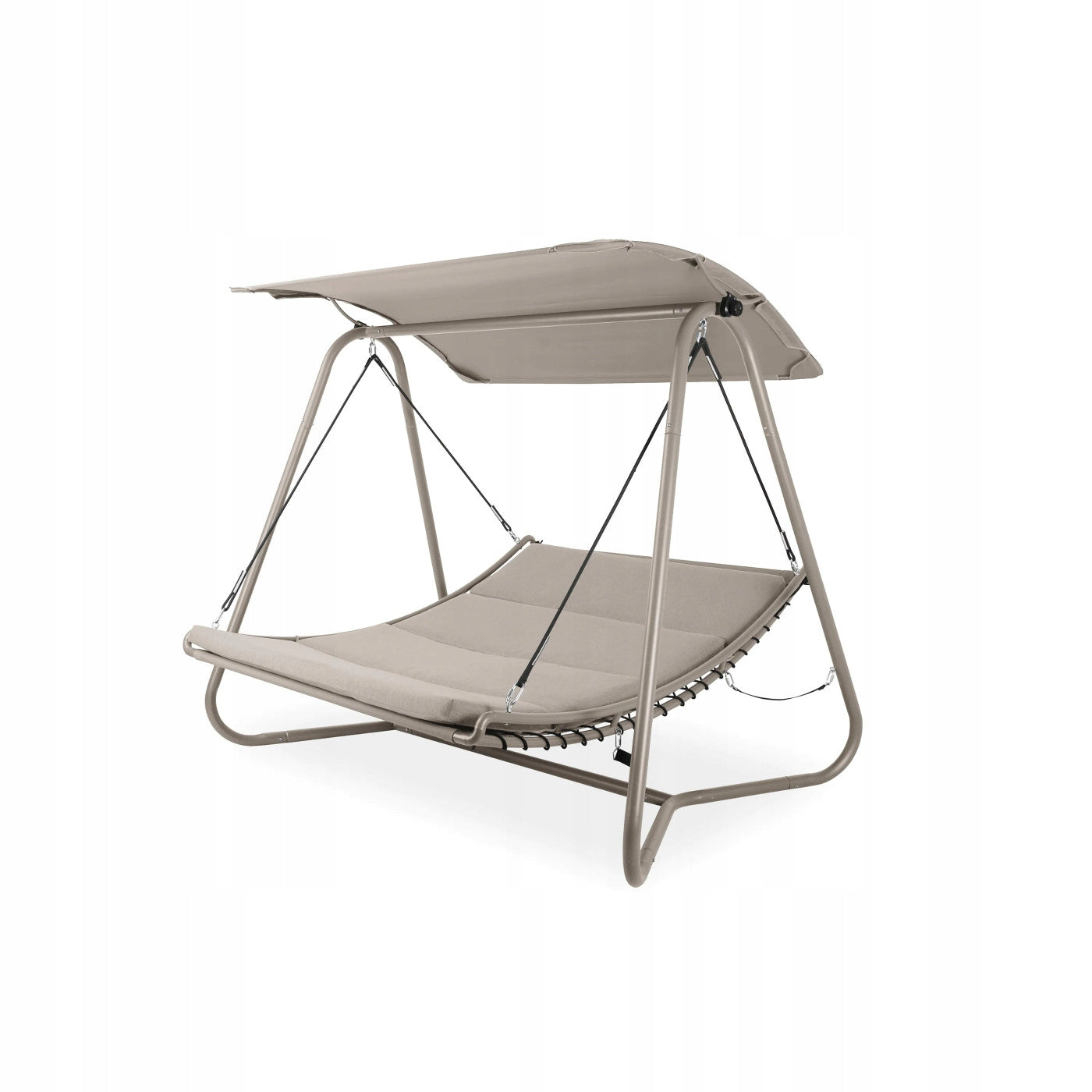 Garden Swing ROCKING COUCH BARI Freestanding Canopy Beige 2 Seater Material of manufacture metal