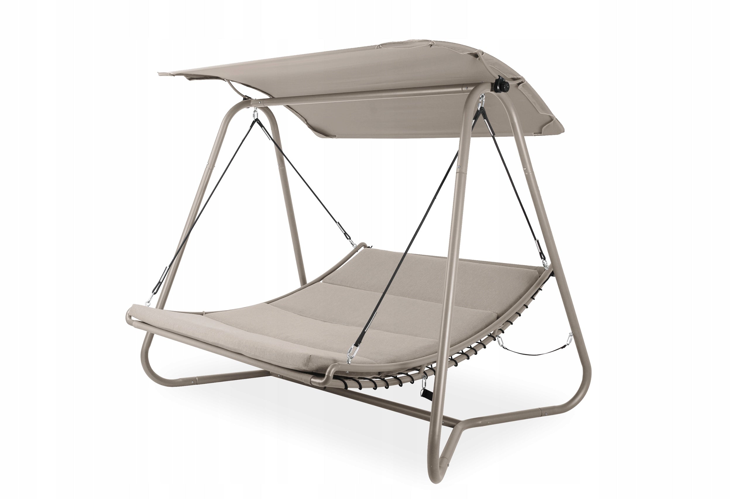 Garden Swing ROCKING COUCH BARI Freestanding Canopy Beige 2 Seater Product weight with unit packaging 0 kg